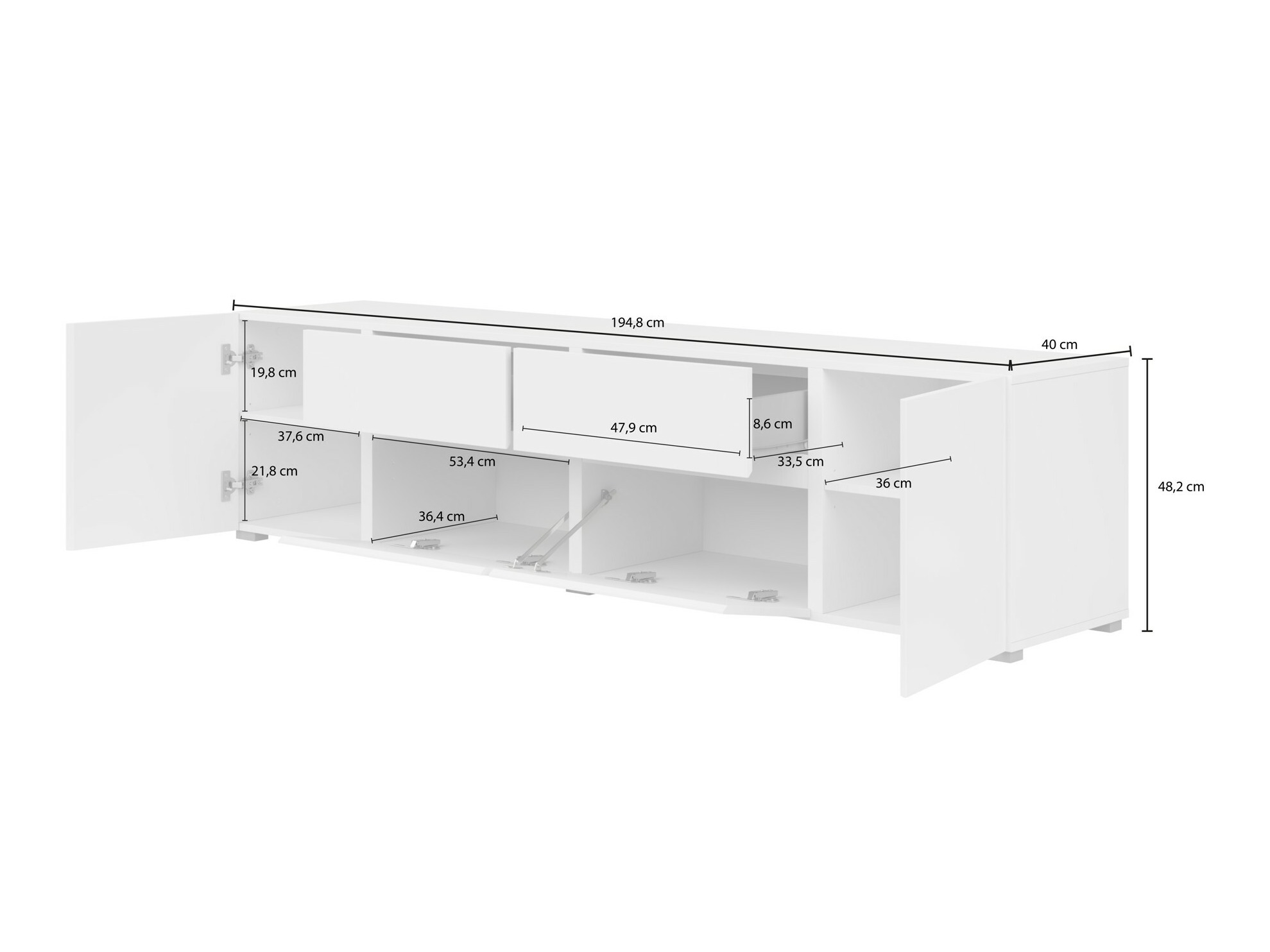 TV-bord Elbleve 100 (Hvid)