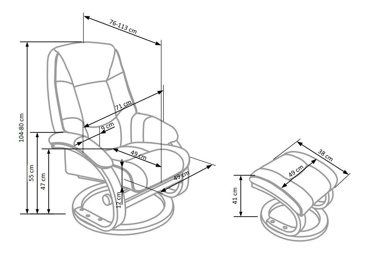 Lænestol Houston 573 (Sort)