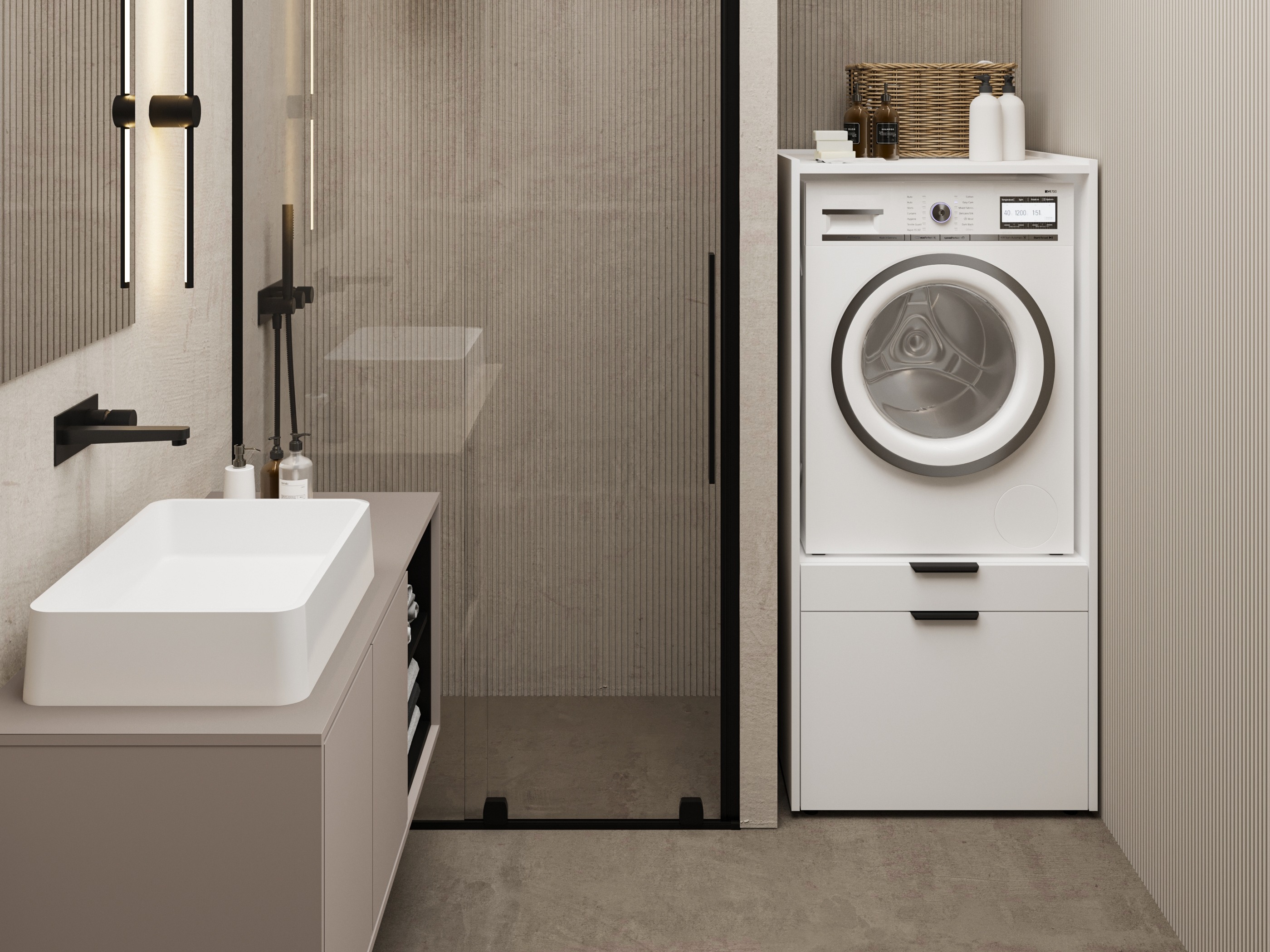 Reol til badeværelse Austin 376 (Hvid)