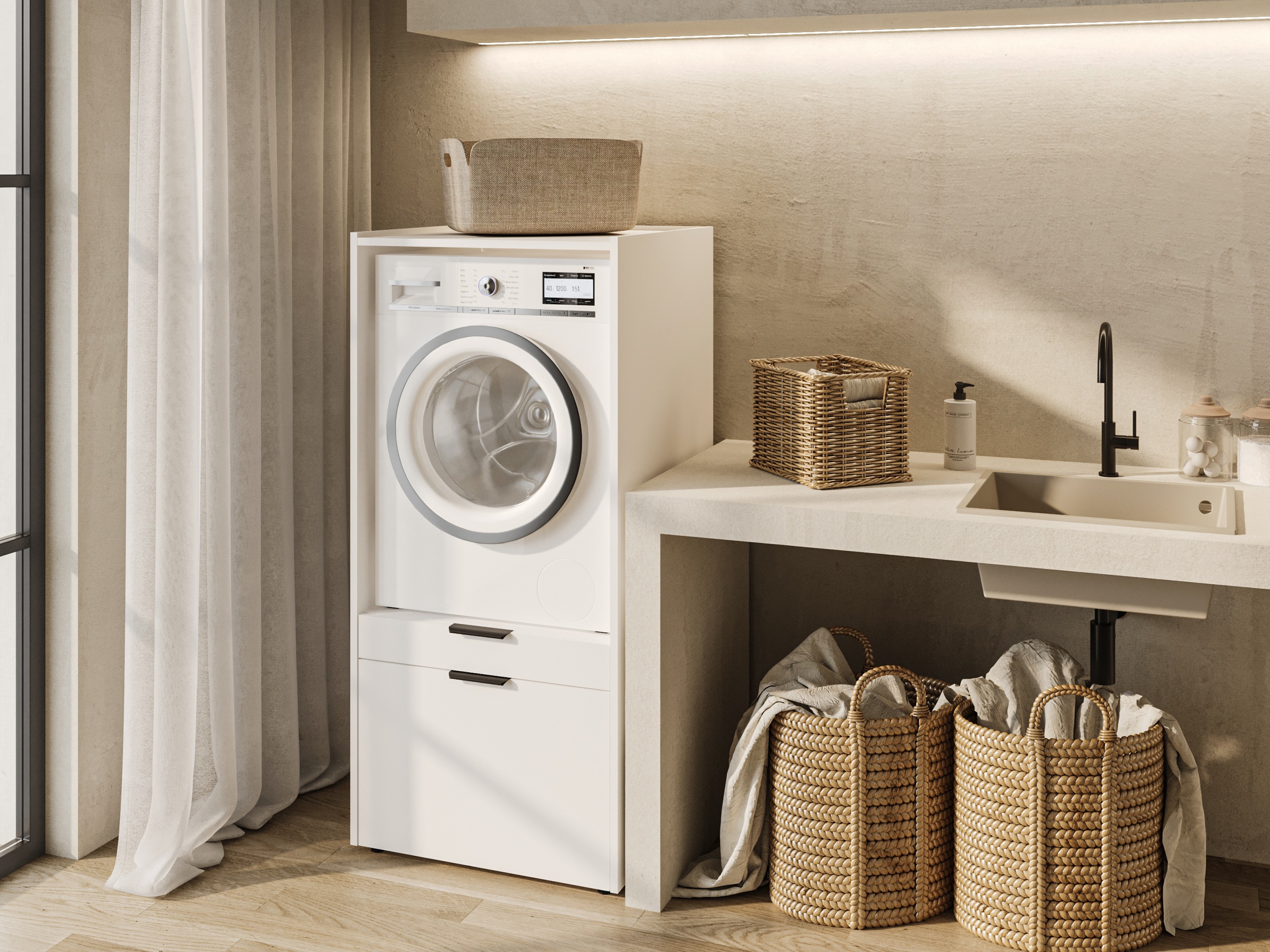 Reol til badeværelse Austin 376 (Hvid)