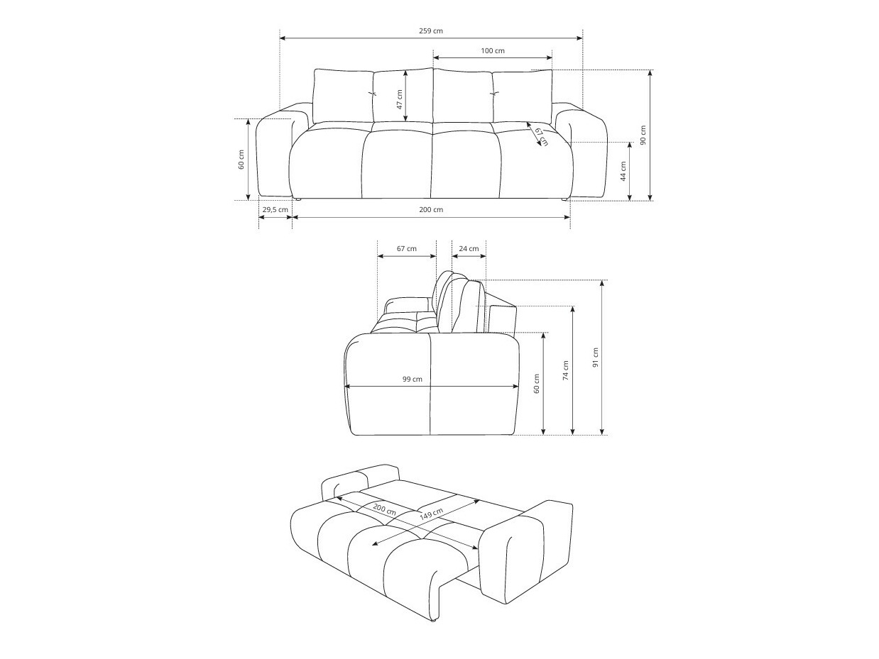 Sovesofa Kingston 154 (Curio 09)