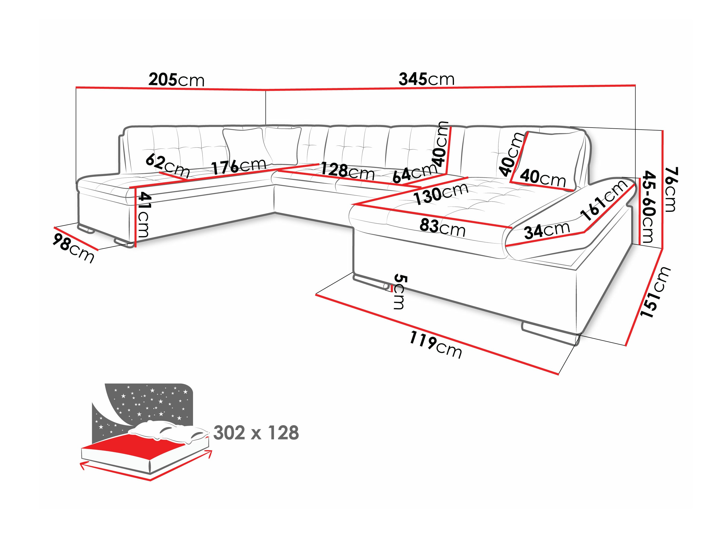 Hjørnesofa Comfivo 149 (Soft 011 + Lux 06 + Lux 05)