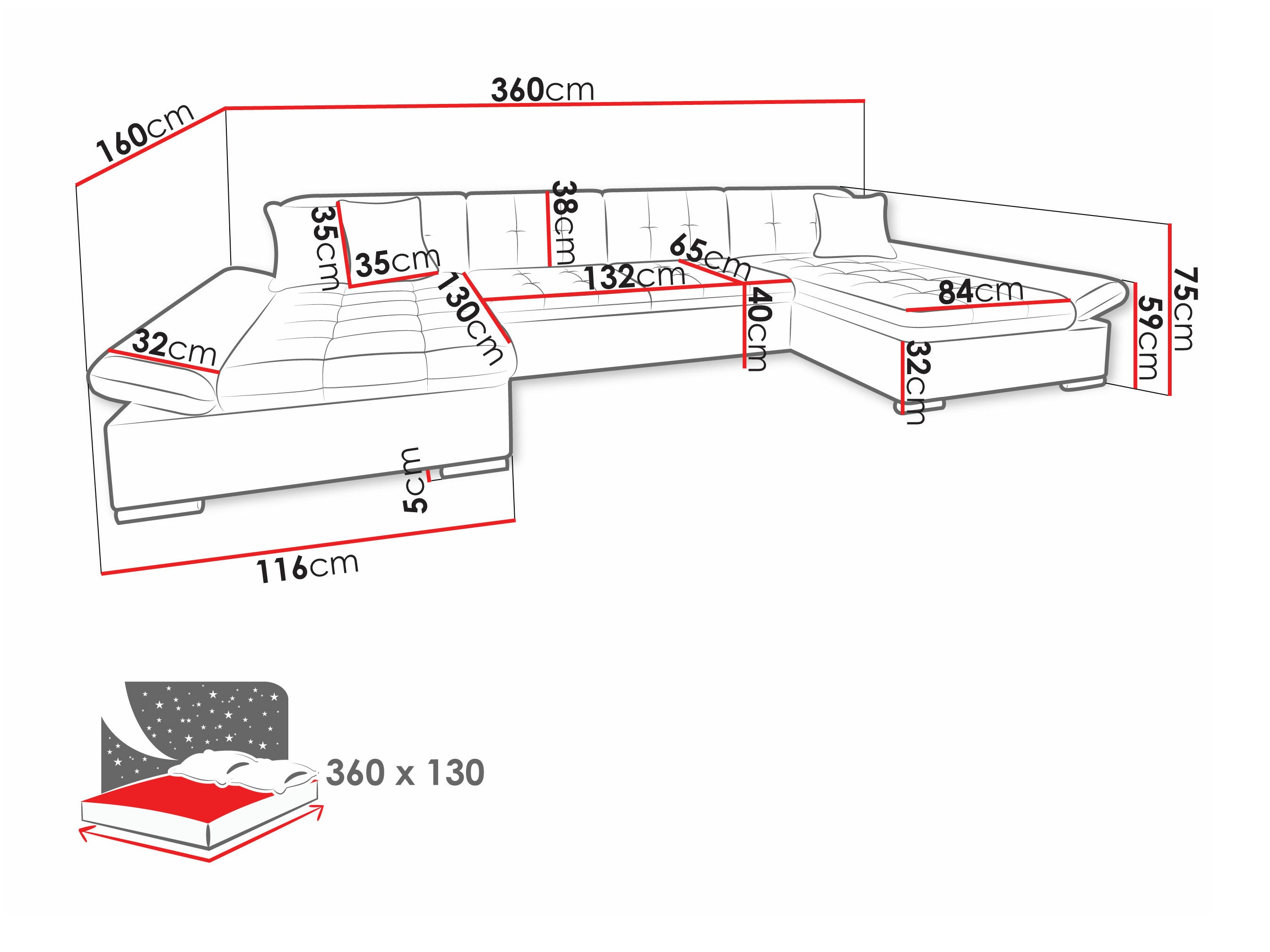 Hjørnesofa Comfivo 168 (Soft 011 + Lux 05 + Lux 06)