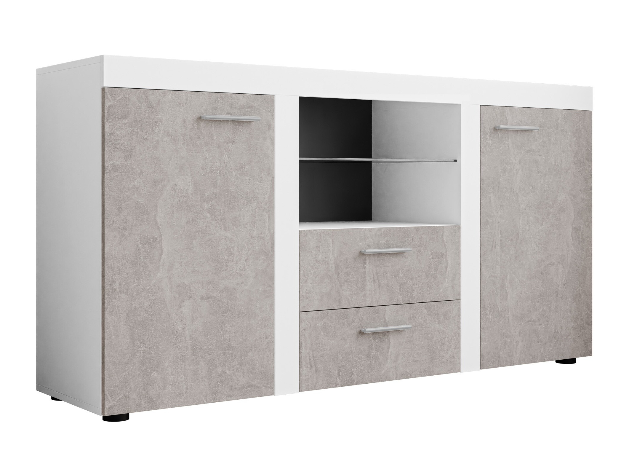 Kommode Univio (Hvid + Beton)
