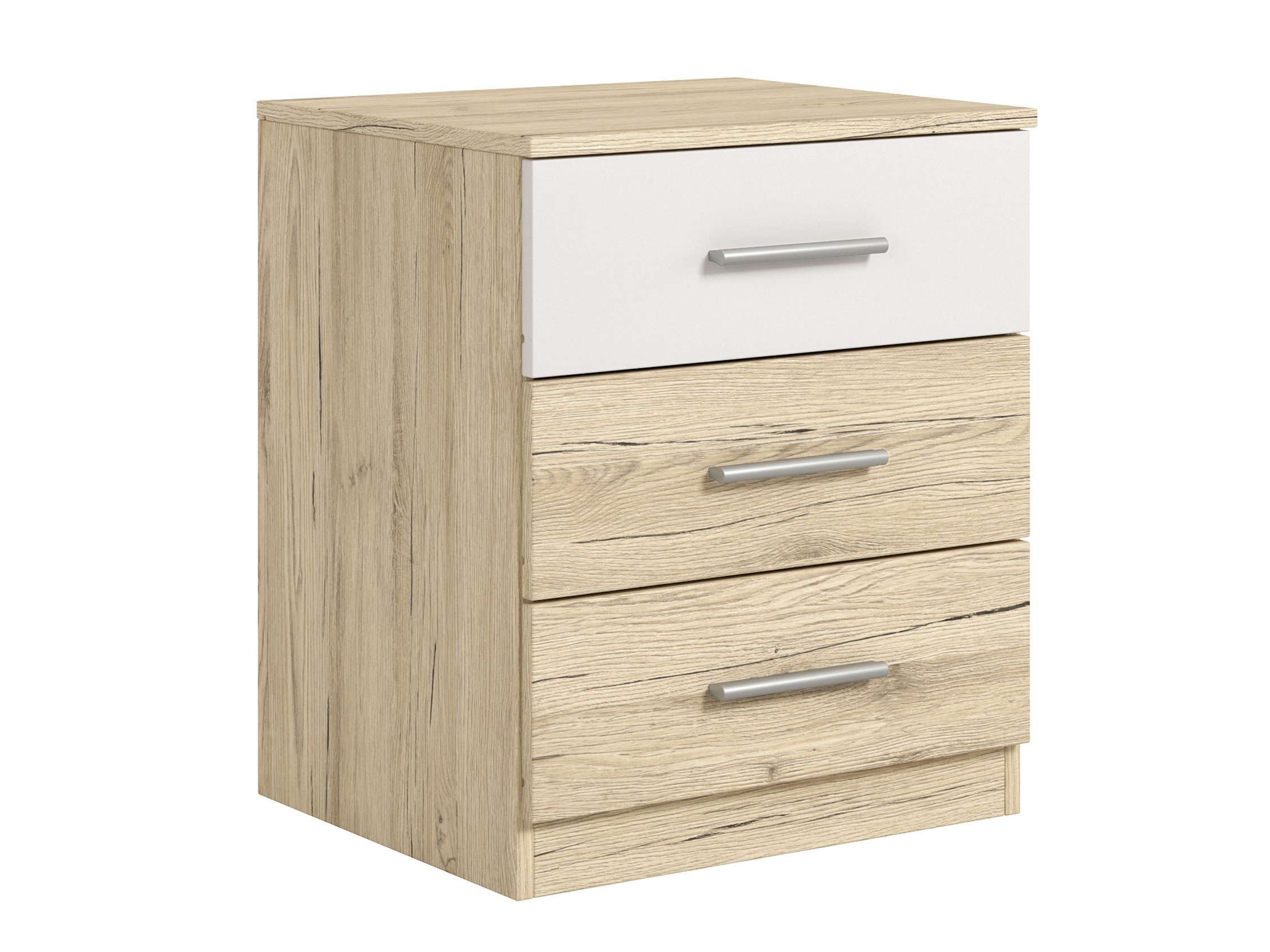 Sengebord Melvele 100 (San remo eg + Hvid)