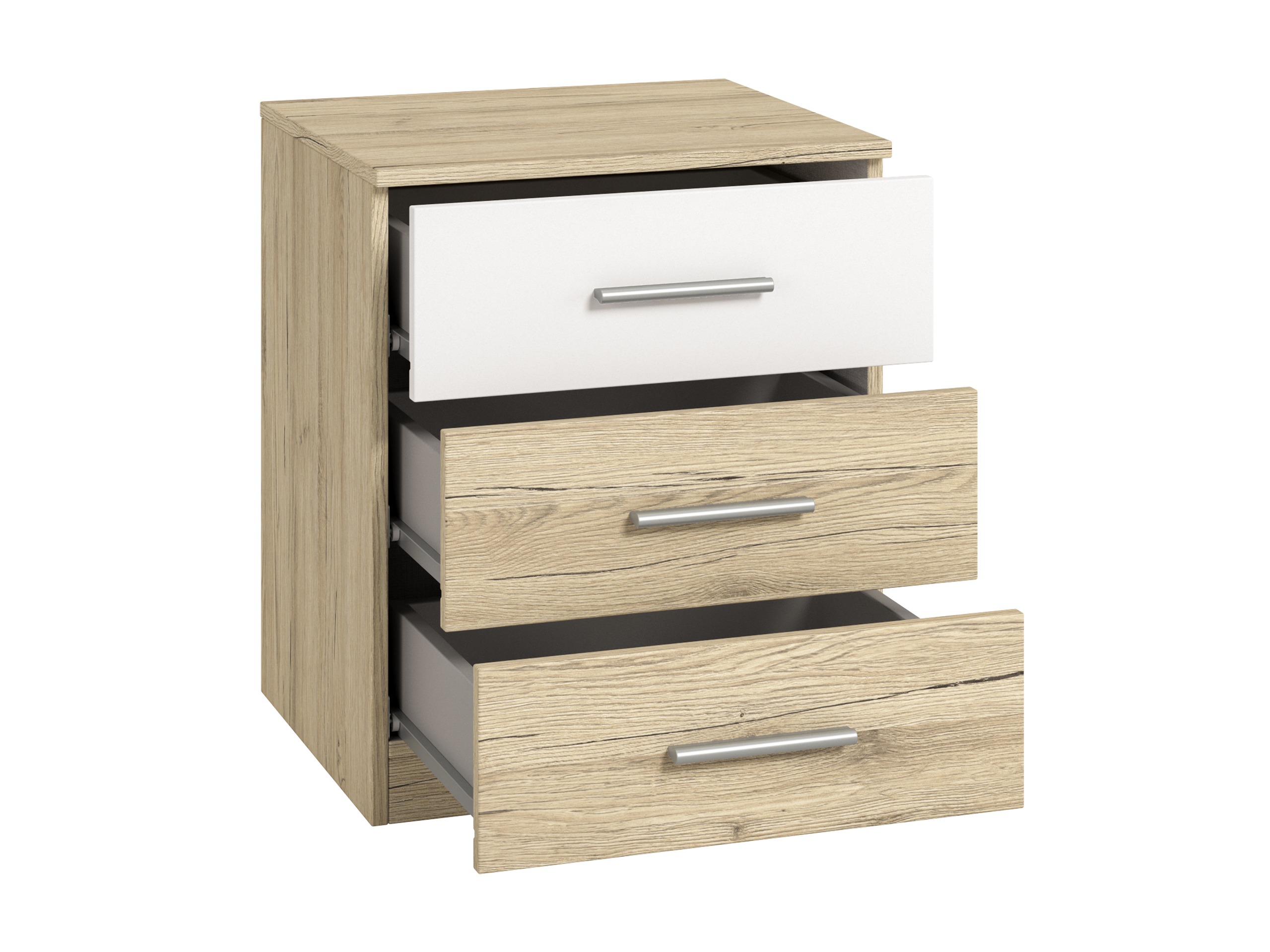 Sengebord Melvele 100 (San remo eg + Hvid)