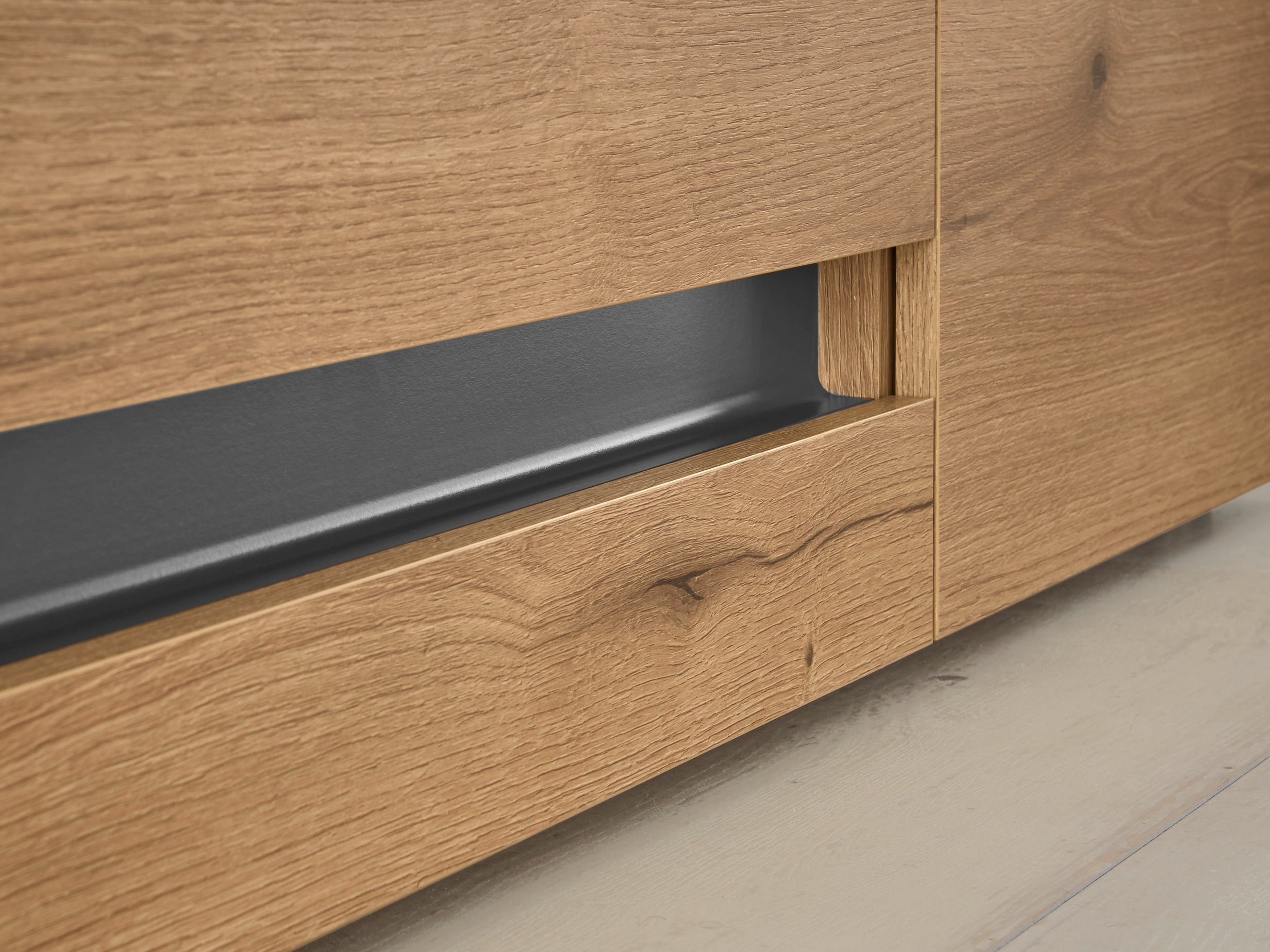 Stuemøbelsæt Elbsori 124 (Egetræ + Antracit)