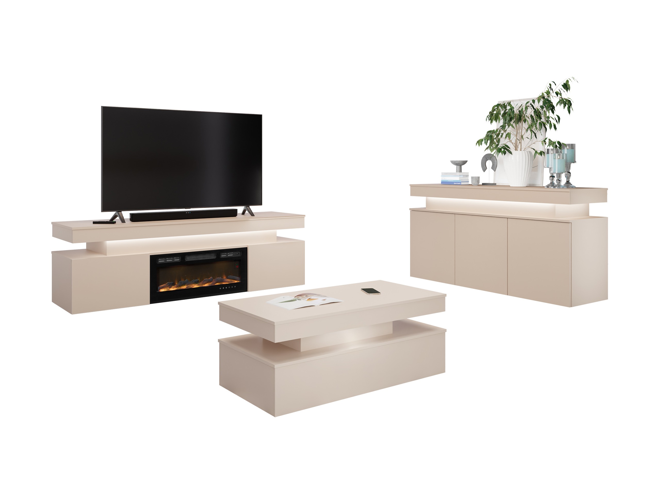 Stuemøbelsæt Monfero 106 (Lysebrun)