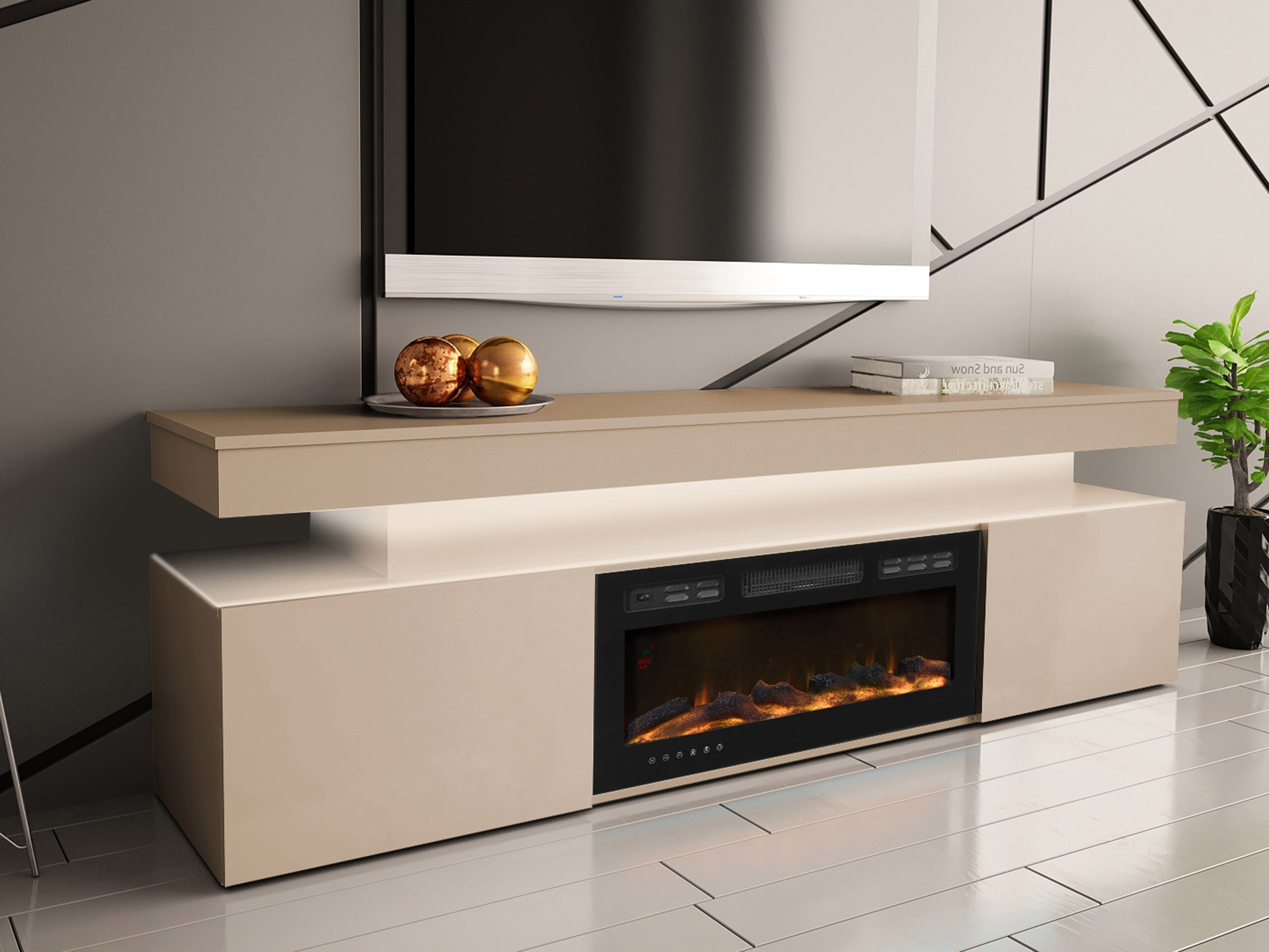 TV-bord Monfero 104 (Lysebrun)