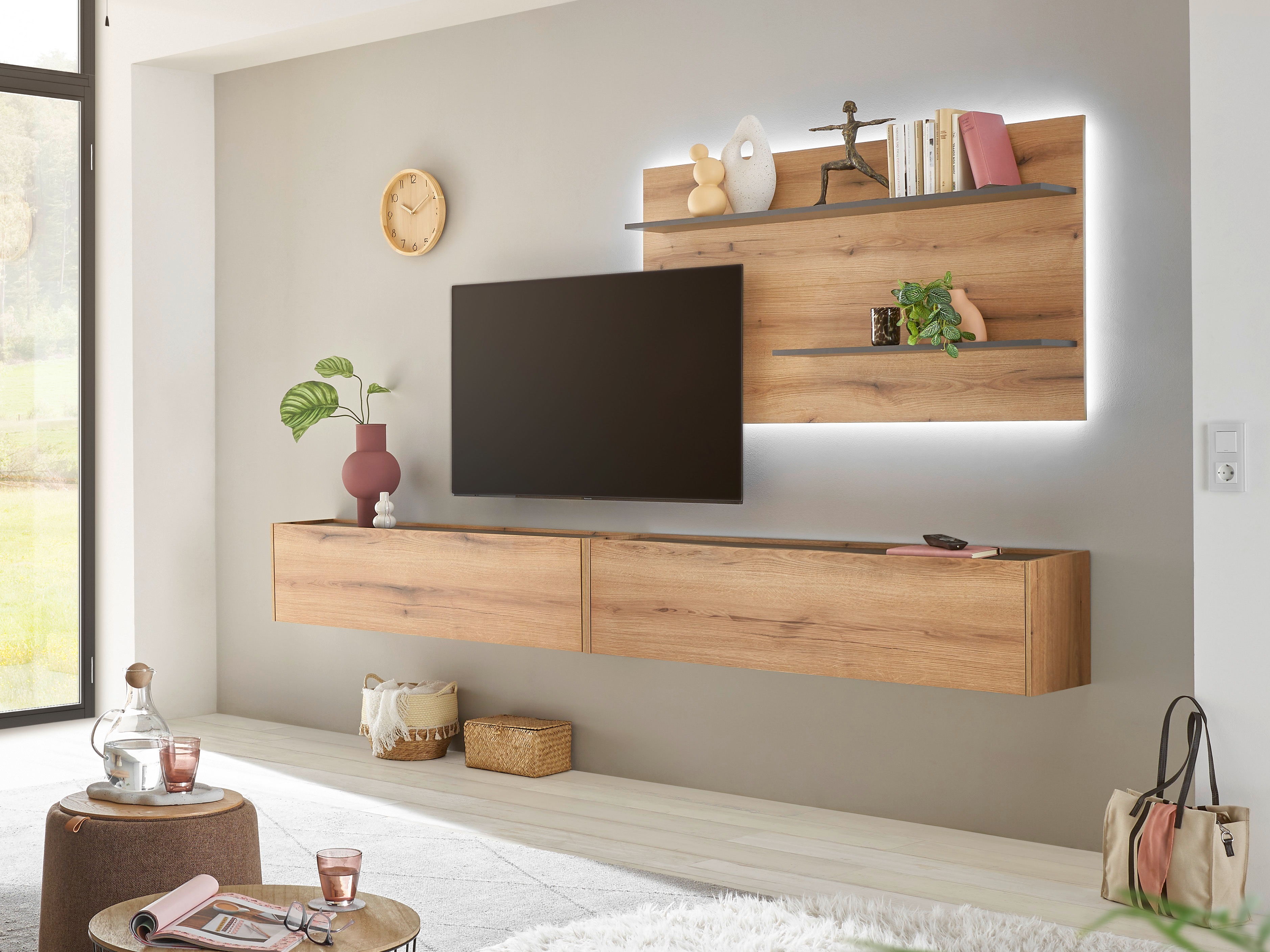 Stuemøbelsæt Elbsori 120 (Egetræ + Kashmir)