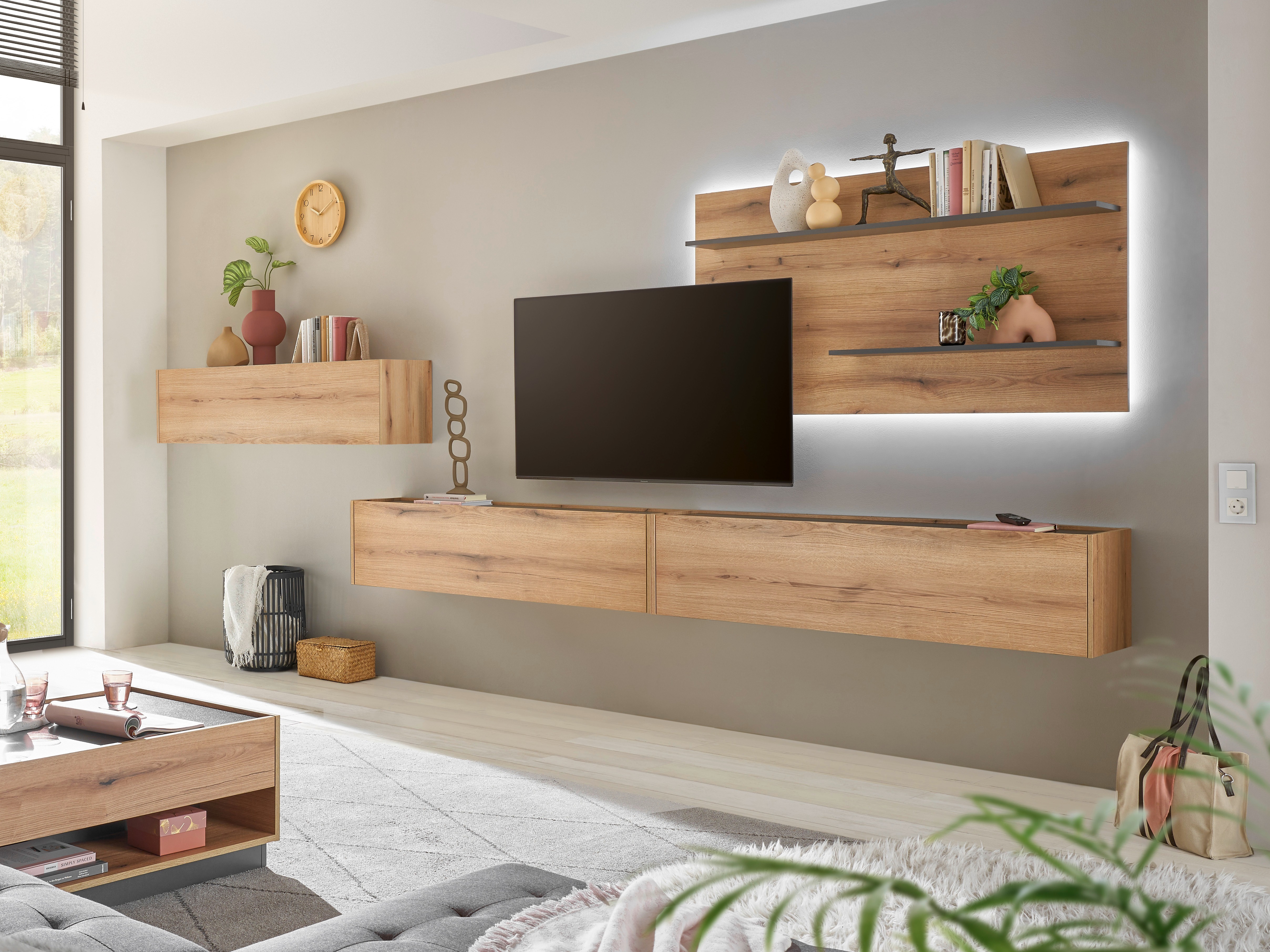 Stuemøbelsæt Elbsori 121 (Egetræ + Antracit)