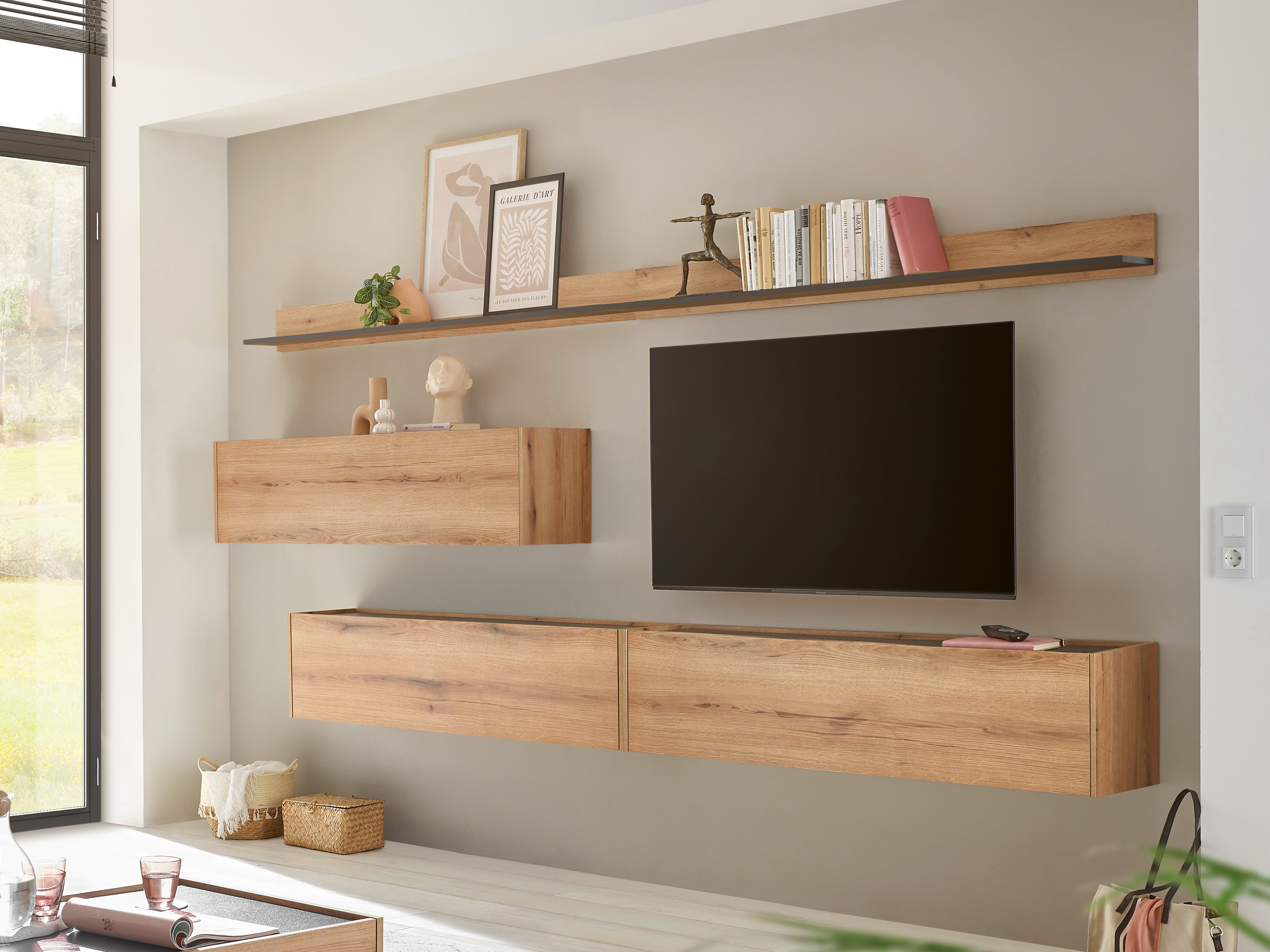 Stuemøbelsæt Elbsori 142 (Egetræ + Antracit)