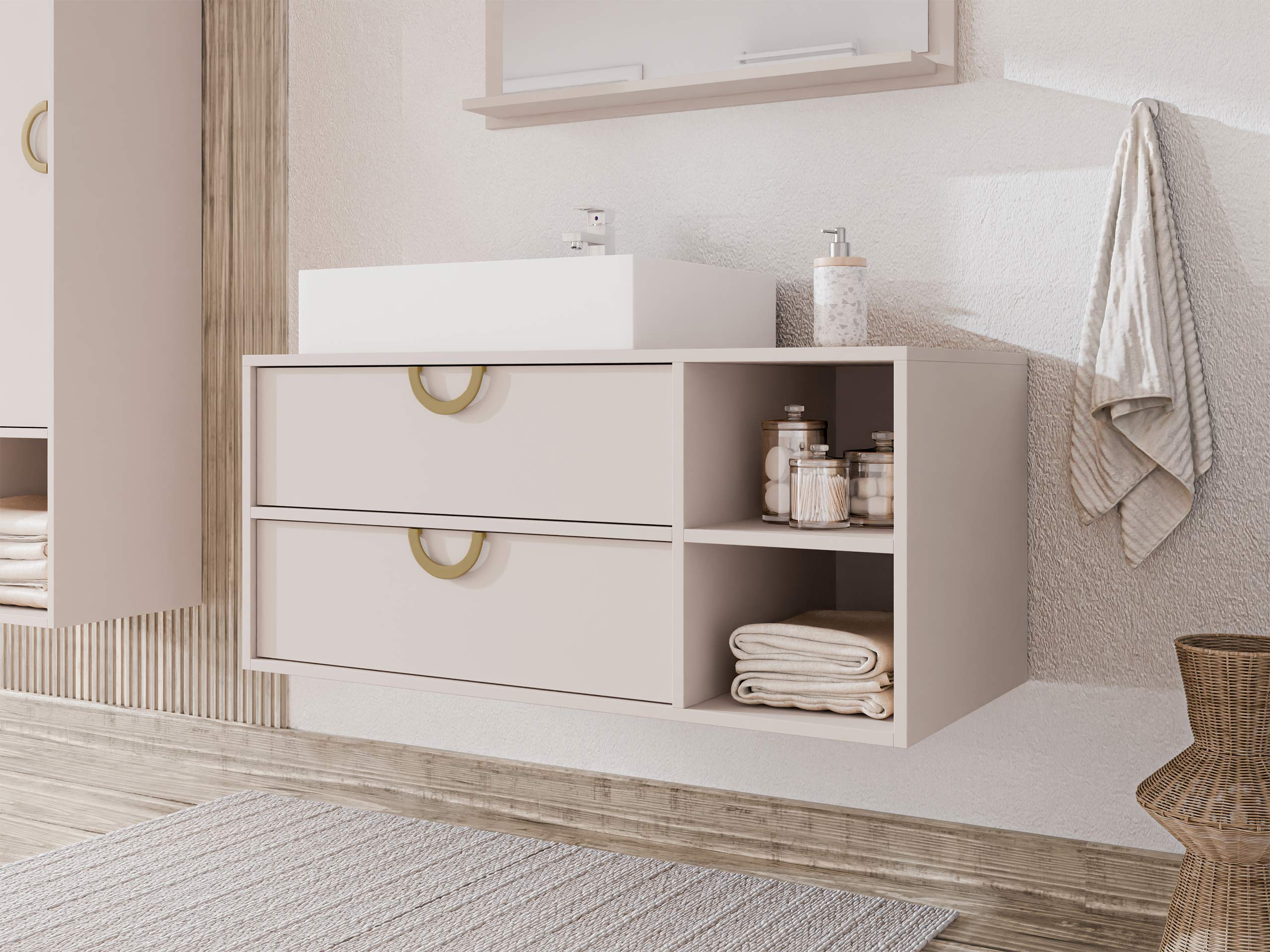 Vægbadeværelsesskab til håndvask Sodalis (Kashmir)