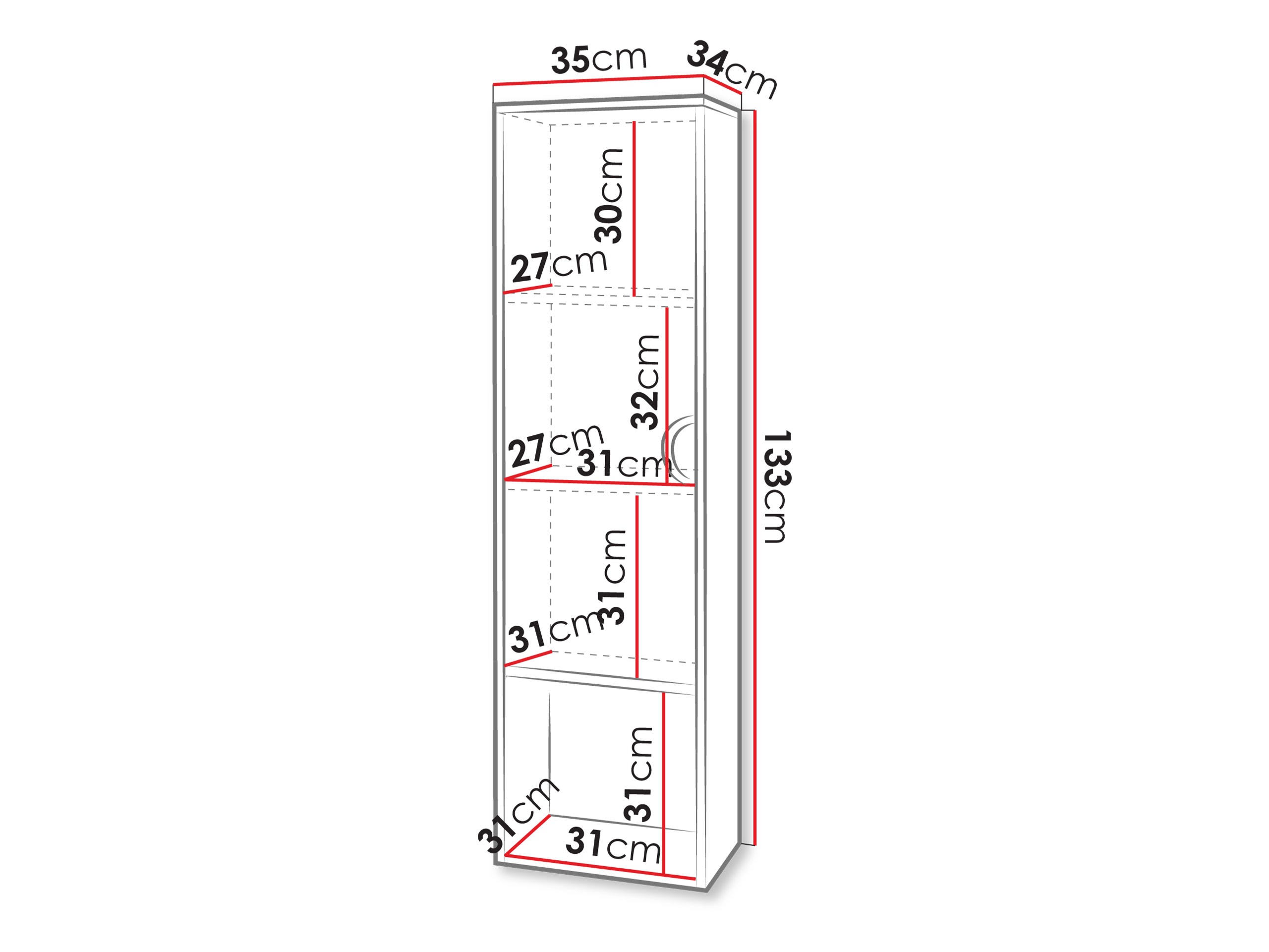 Vægmonteret badeværelsesskab Sodalis (Kashmir)