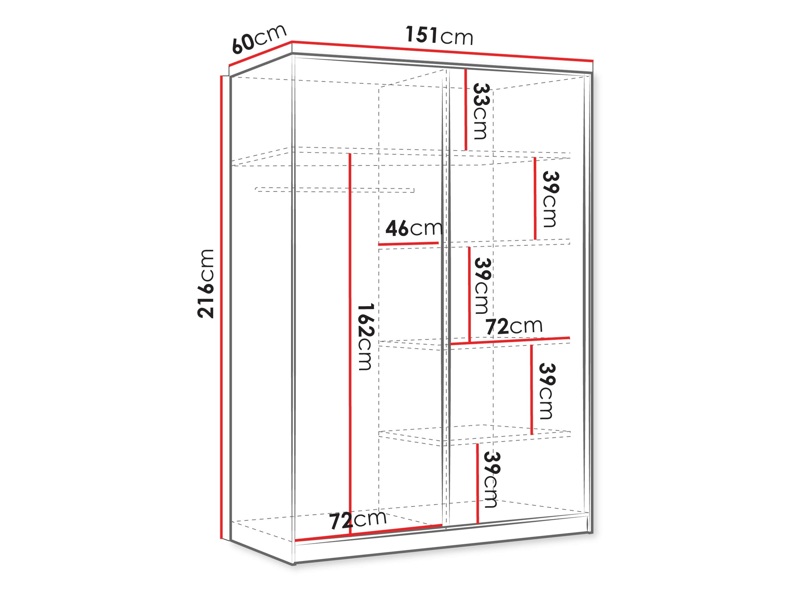 Garderobeskab Comfivo Larmire 124 (Beige)
