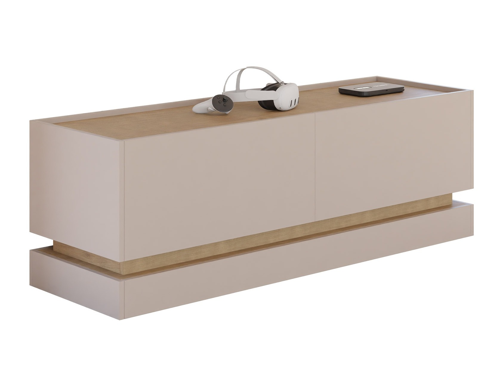 TV-bord Comfivo Dalvenu 105 (Lysebrun + Egetræ)