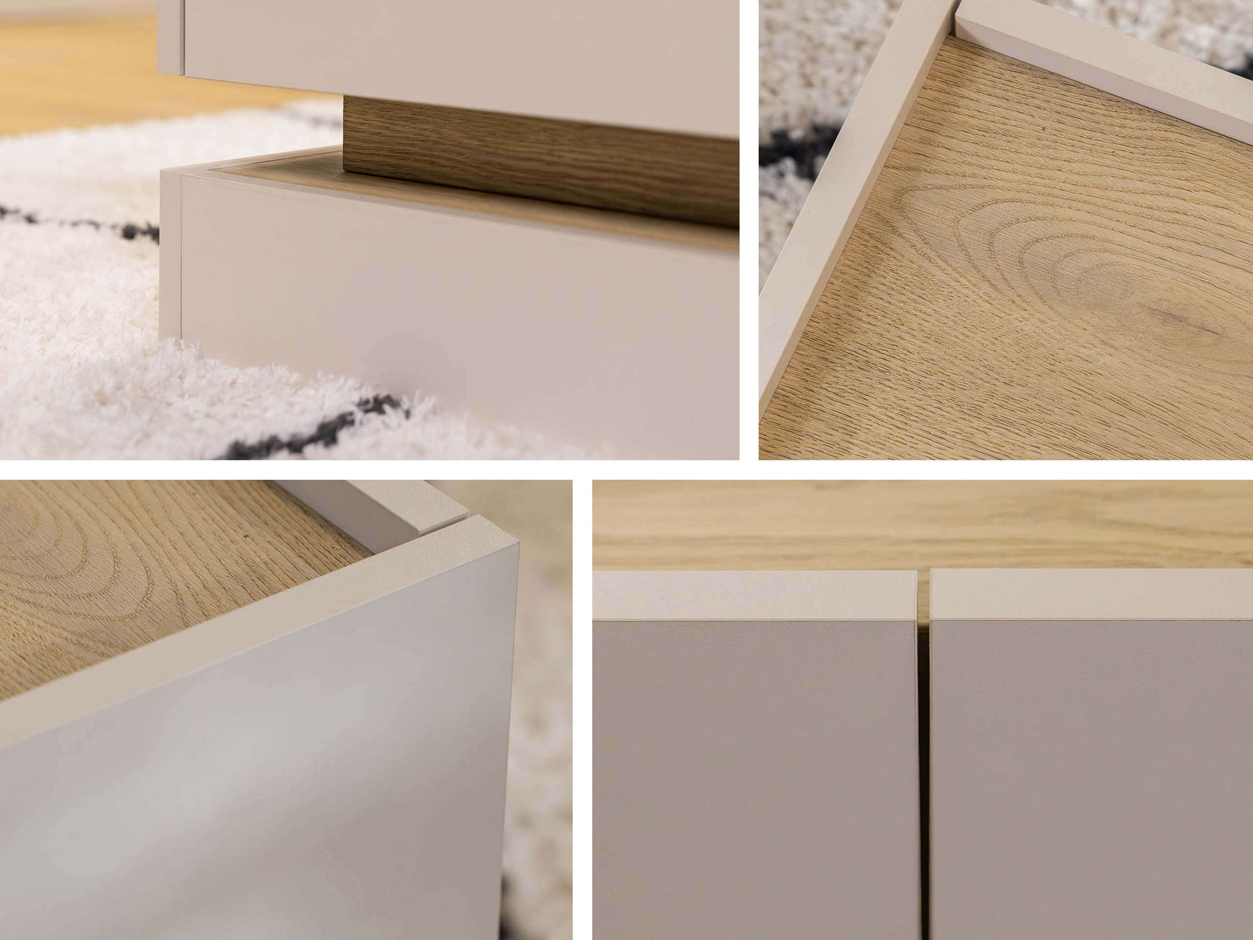 TV-bord Comfivo Dalvenu 105 (Lysebrun + Egetræ)