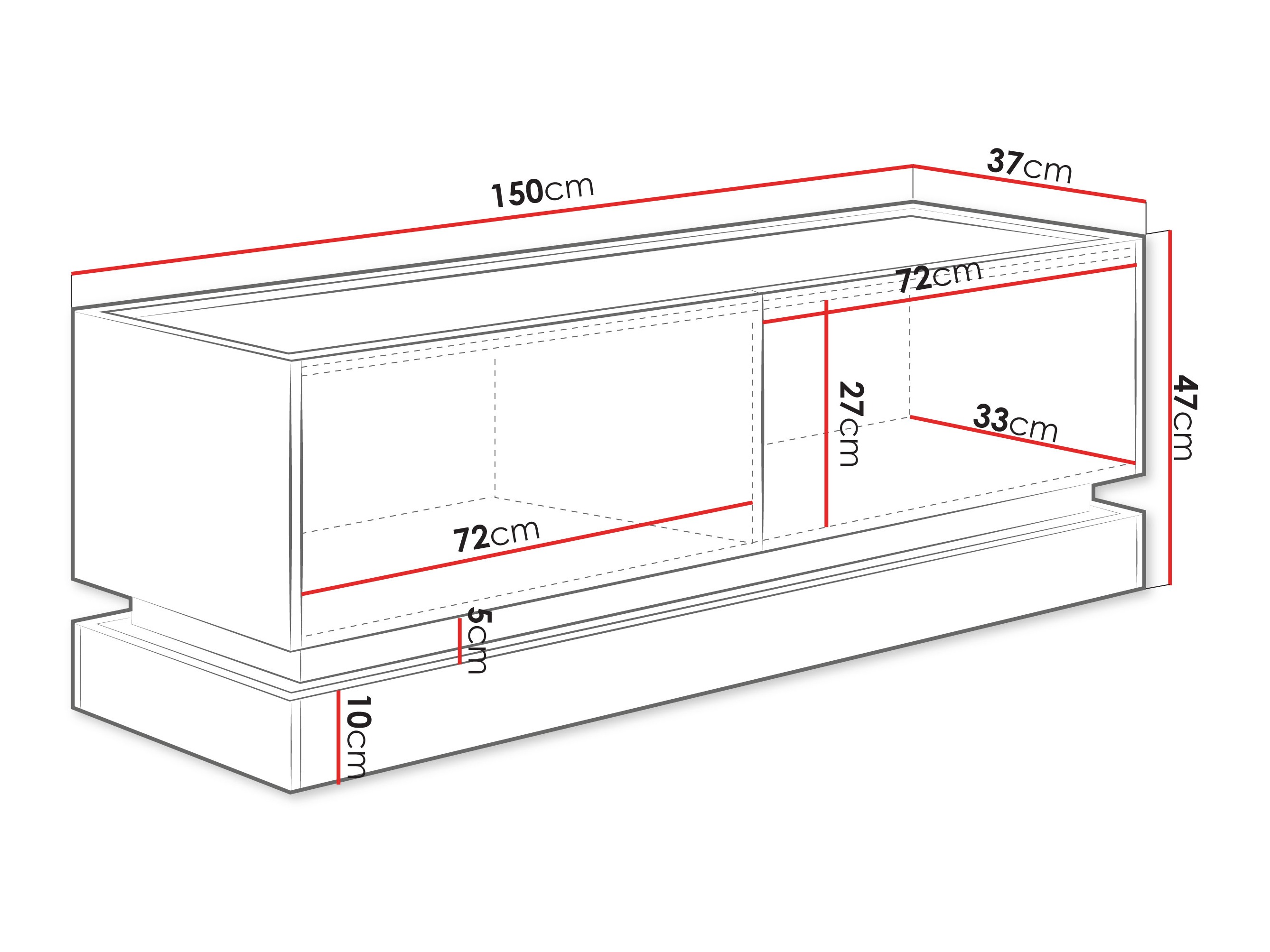TV-bord Comfivo Dalvenu 105 (Lysebrun + Egetræ)