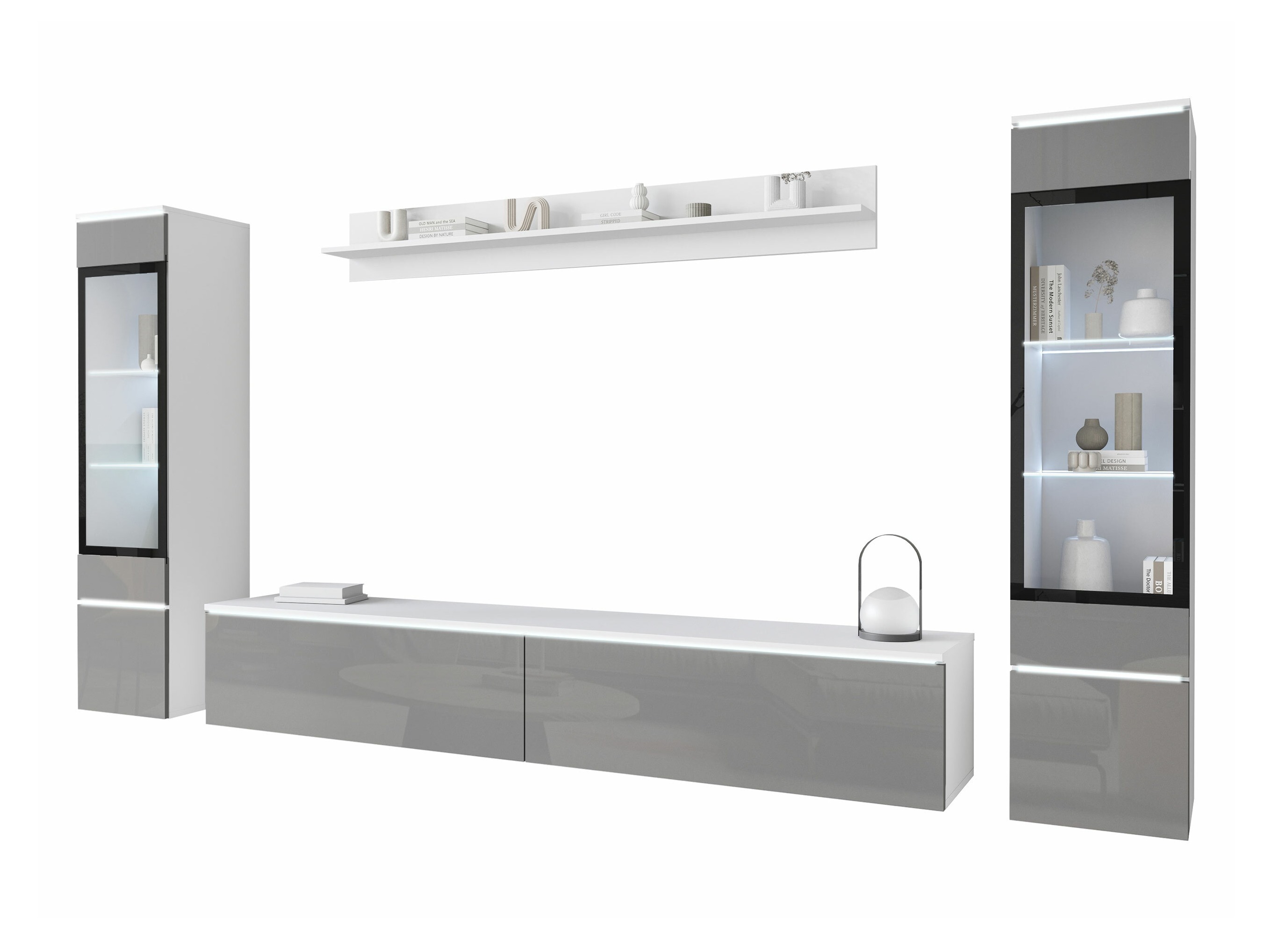 Stuemøbelsæt Sarasota 126 (Glansfuld grå)