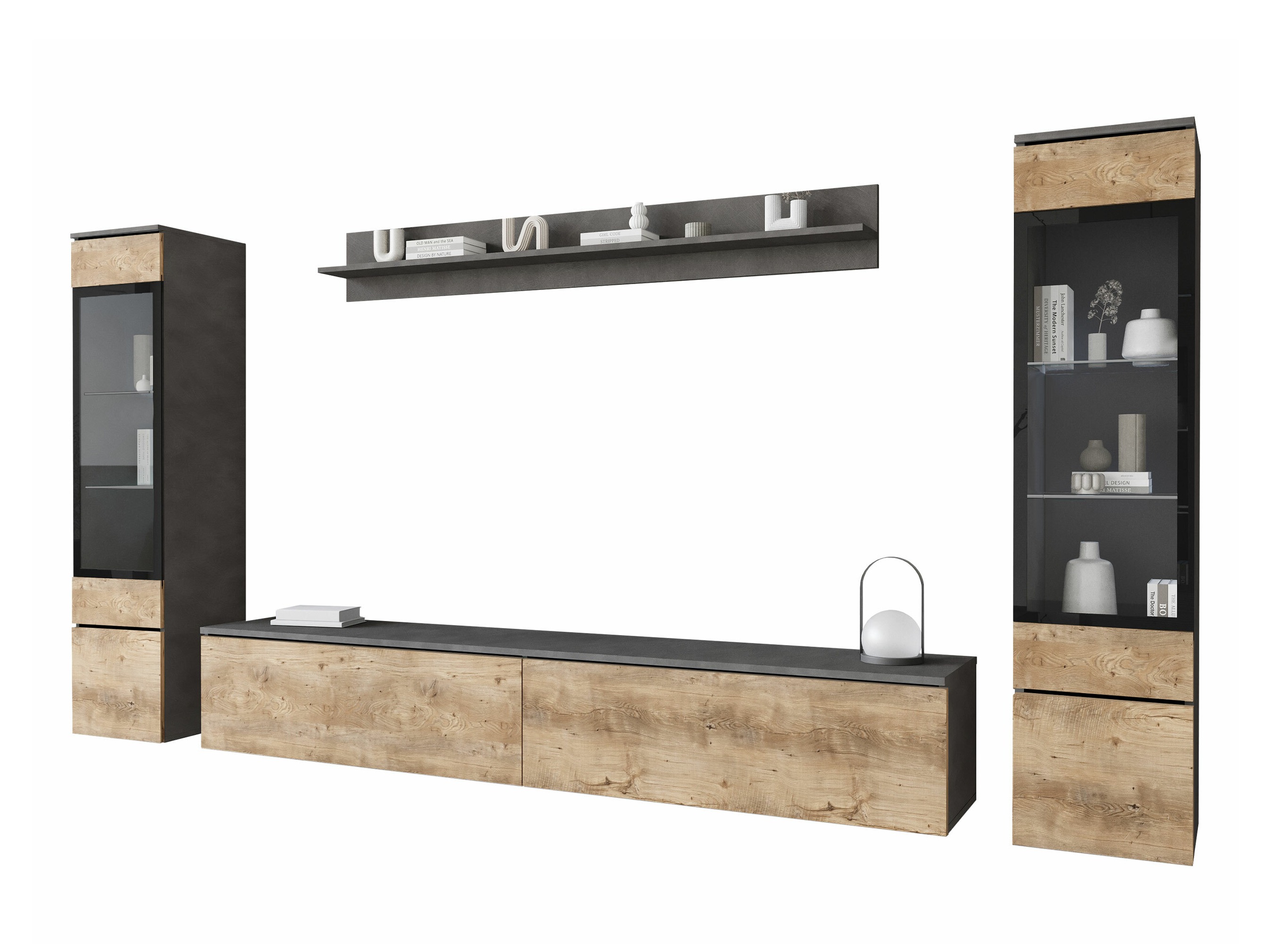 Stuemøbelsæt Sarasota 126 (Matera grå + Kastanje)