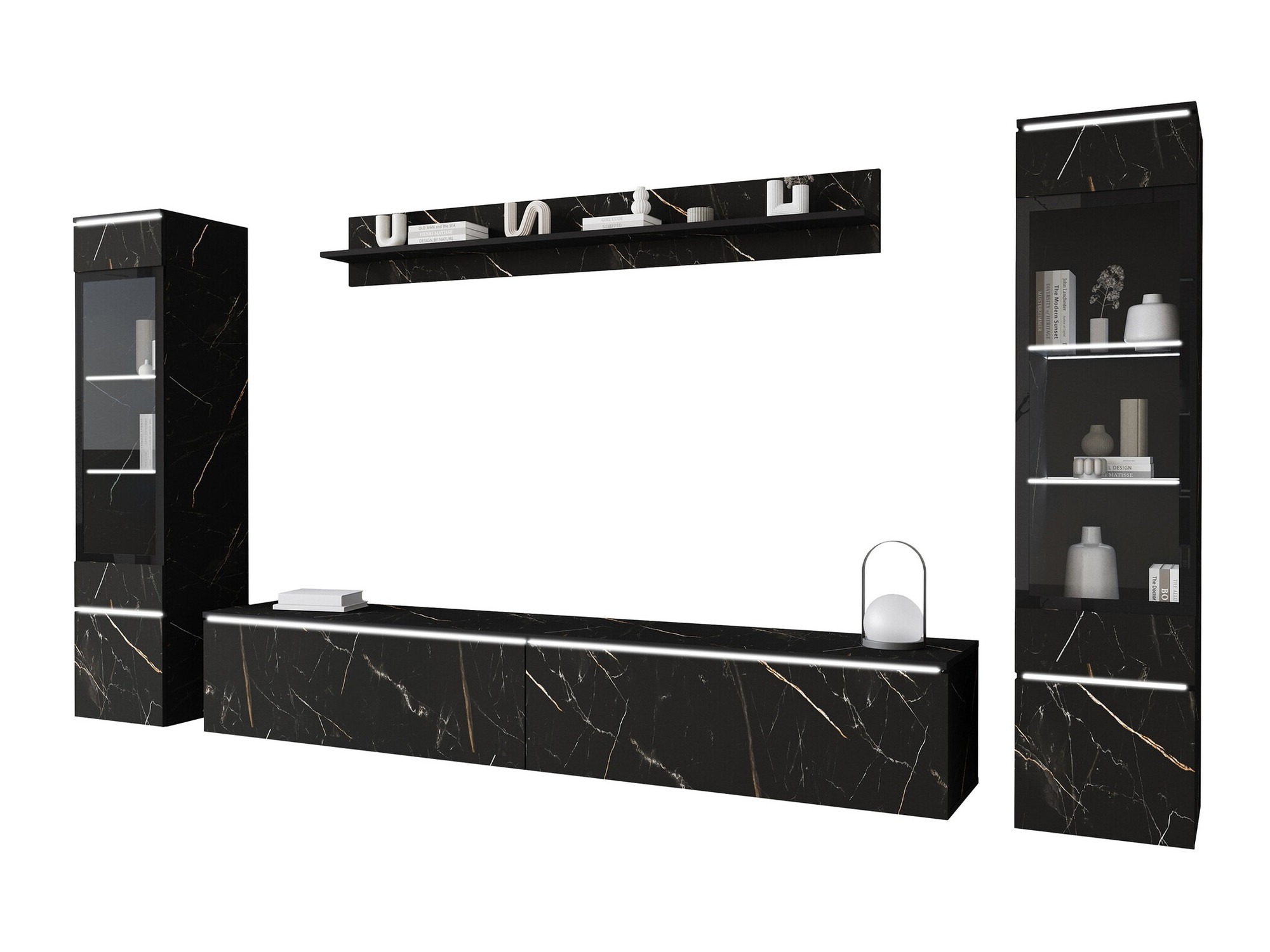 Stuemøbelsæt Sarasota 126 (Sort marmor)