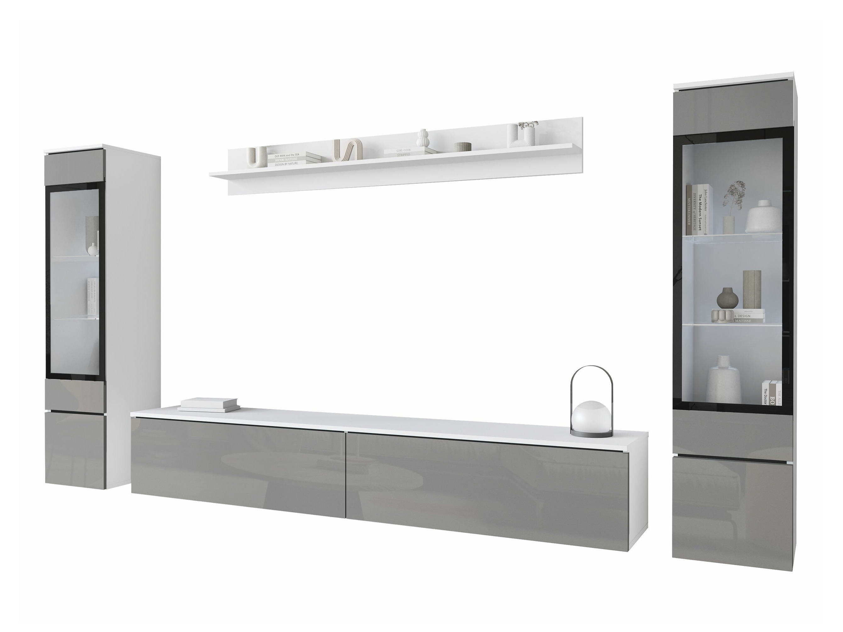 Stuemøblersæt Sarasota 126 (Glansfuld grå)