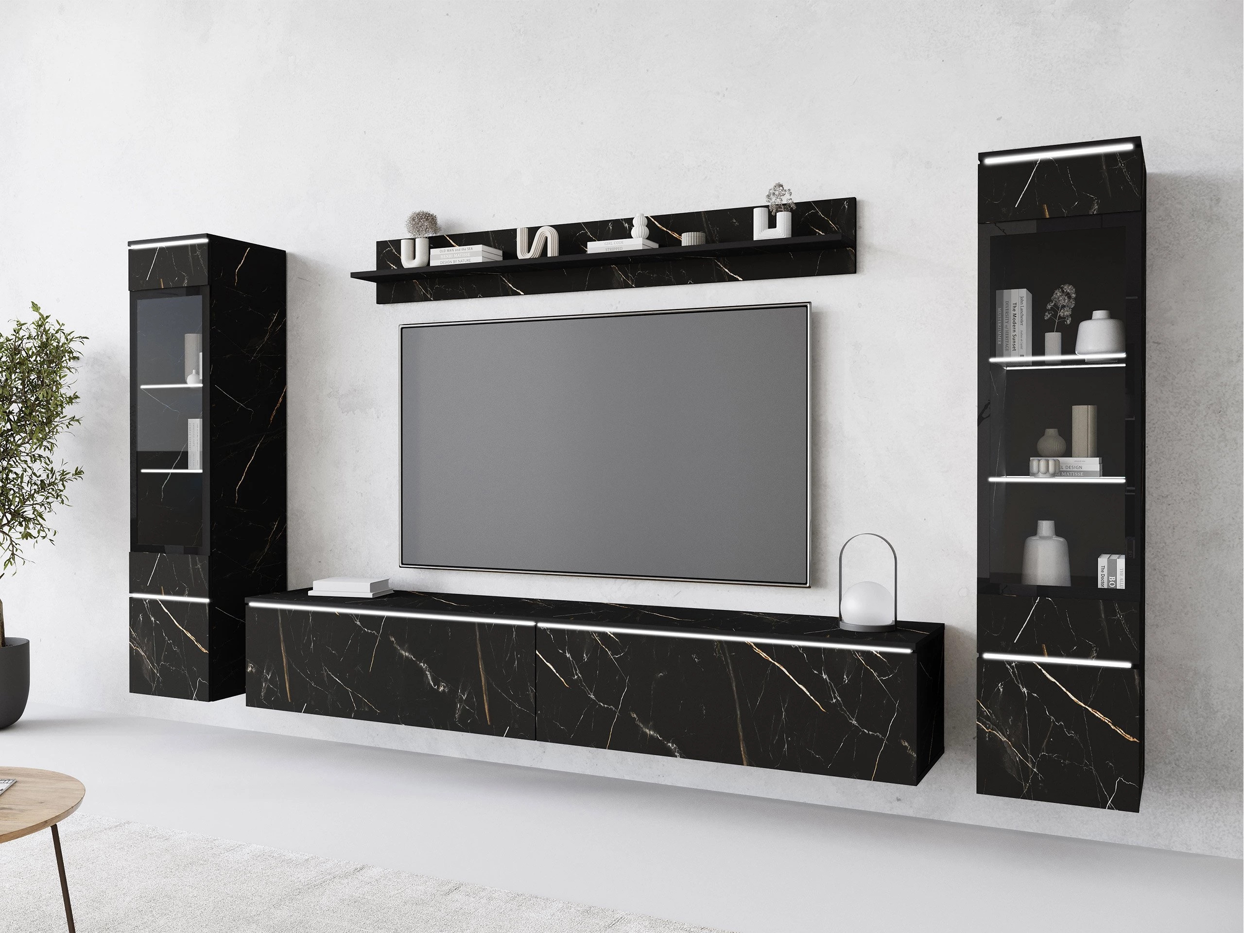 Stuemøblersæt Sarasota 126 (Sort marmor)