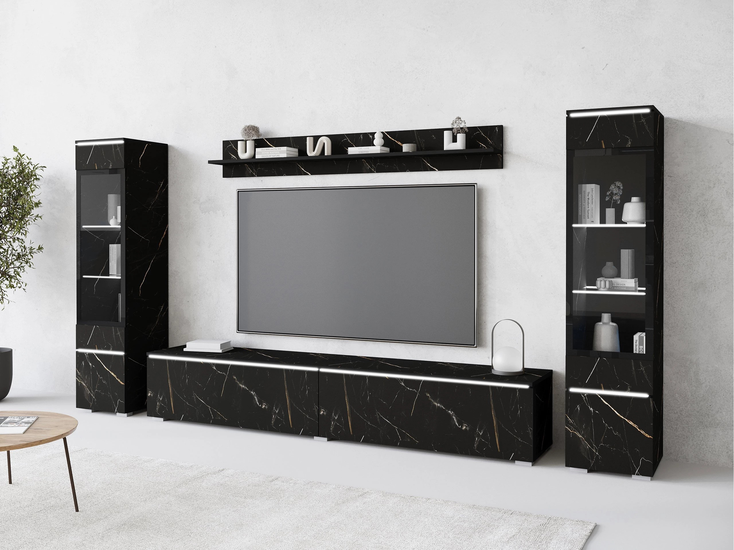 Stuemøblersæt Sarasota 126 (Sort marmor)