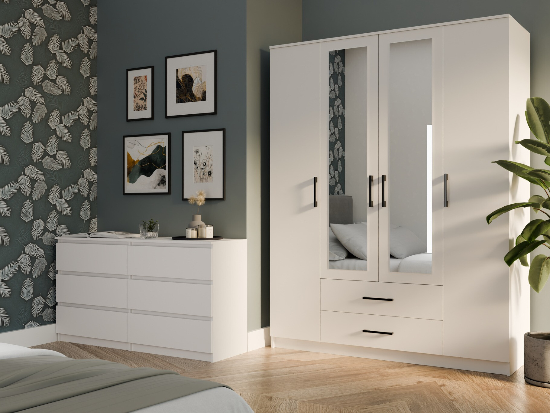 Garderobeskab Mandeville 117 (Hvid)