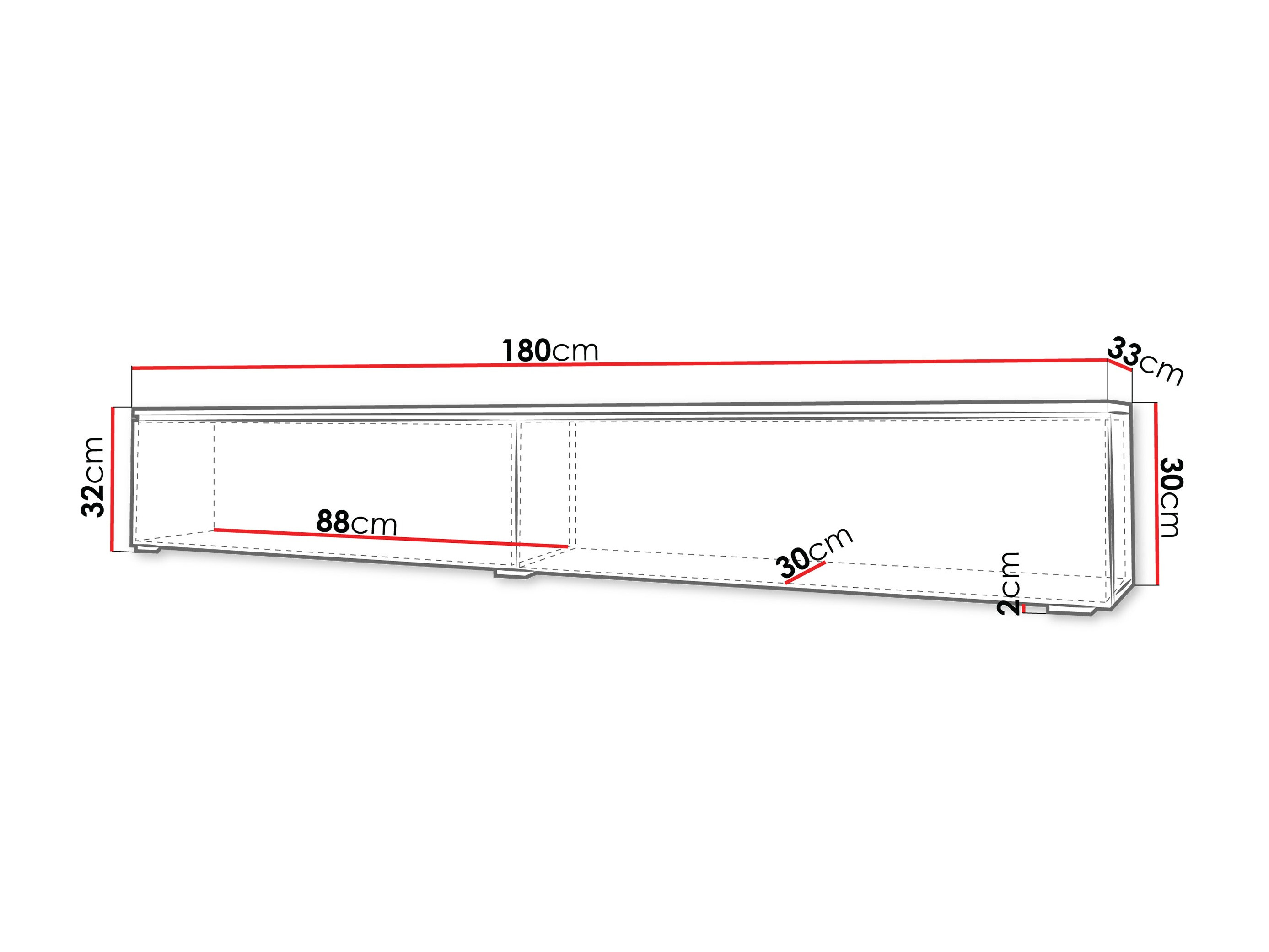 TV-bord Sarasota 121 (Kashmir)