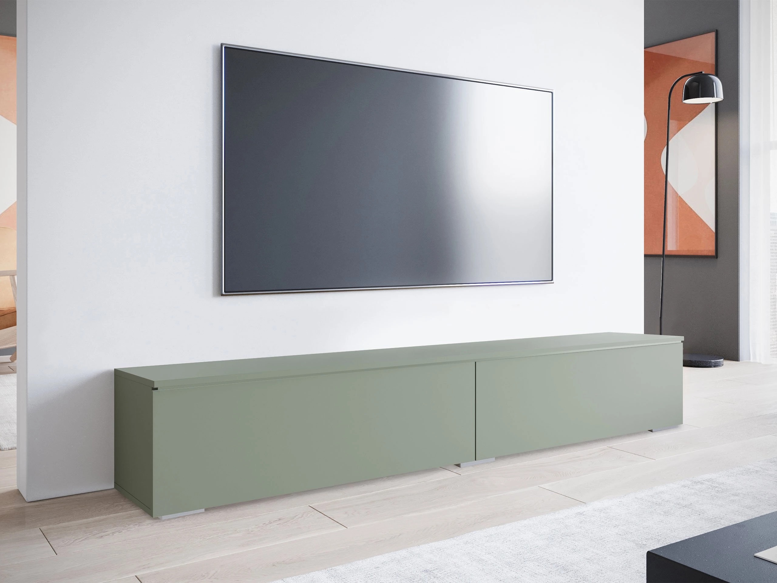 TV-bord Sarasota 121 (Støvet grøn)