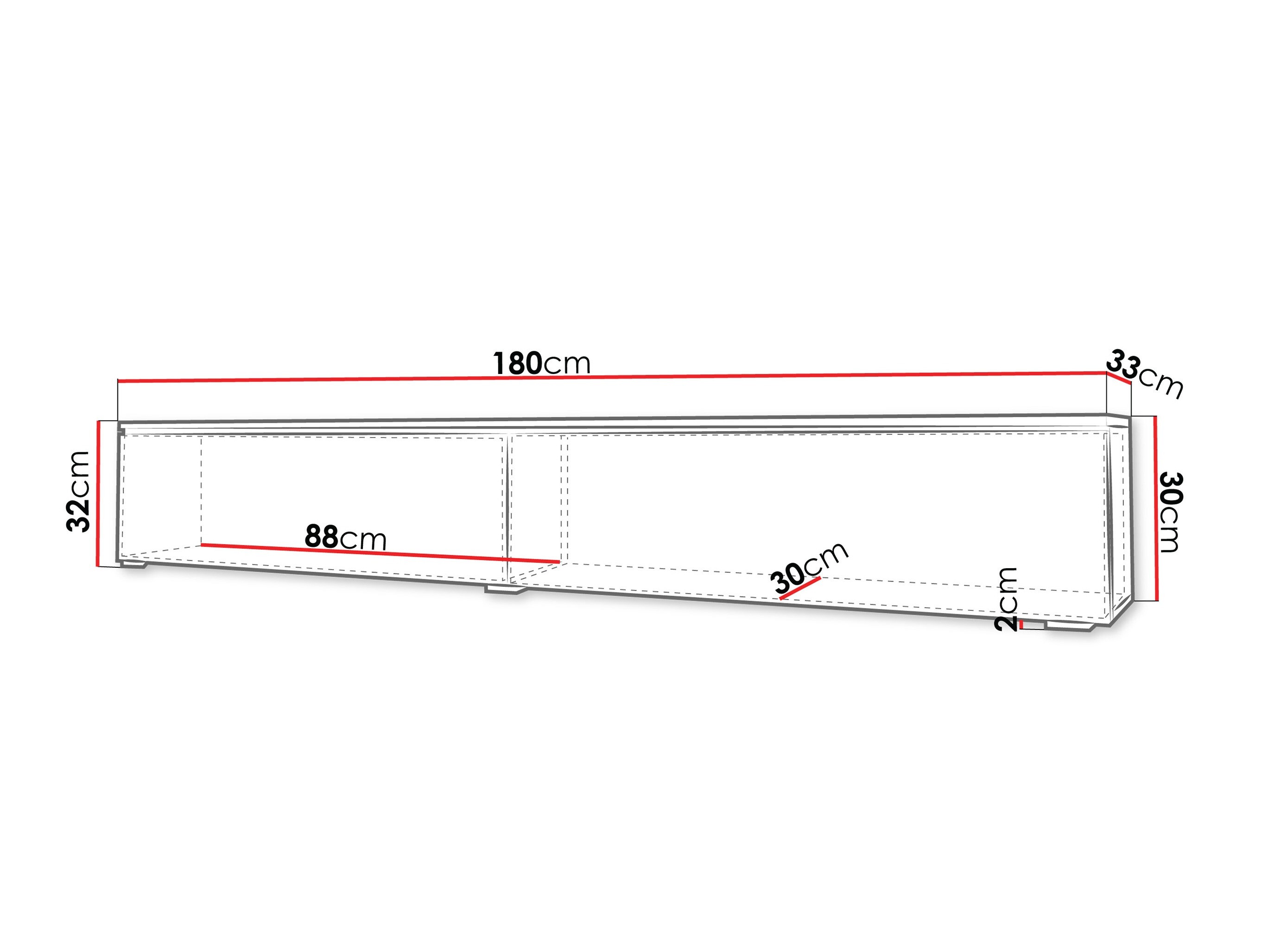 TV-bord Sarasota 121 (Støvet grøn)