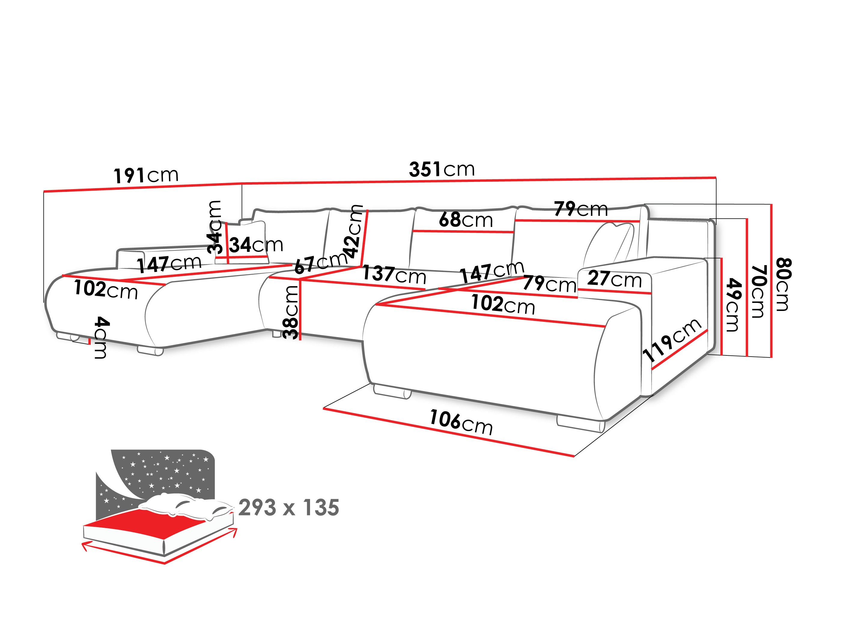 Hjørnesofa Comfivo 483 (Flow 06)