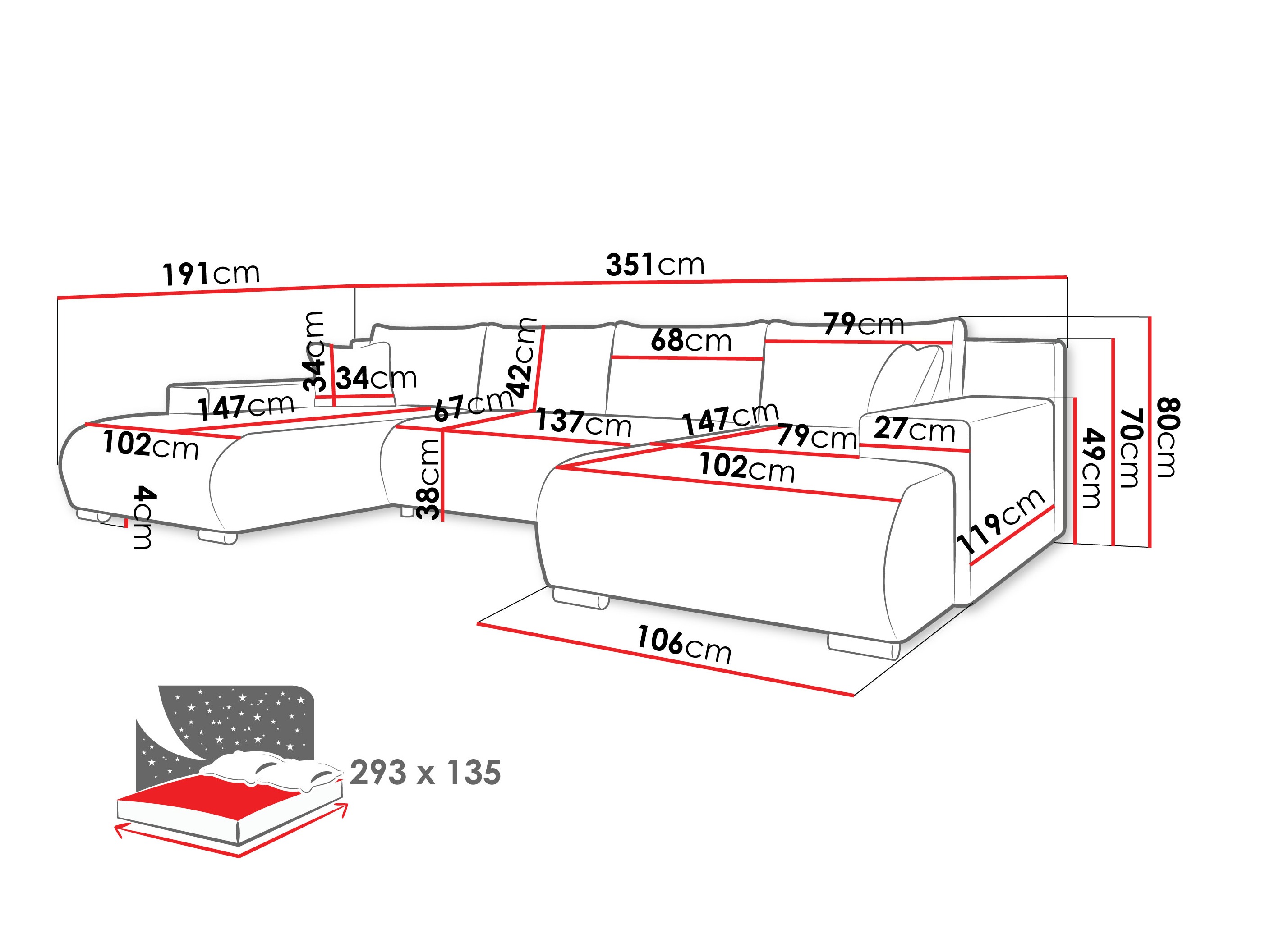 Hjørnesofa Comfivo 483 (Poso 110)