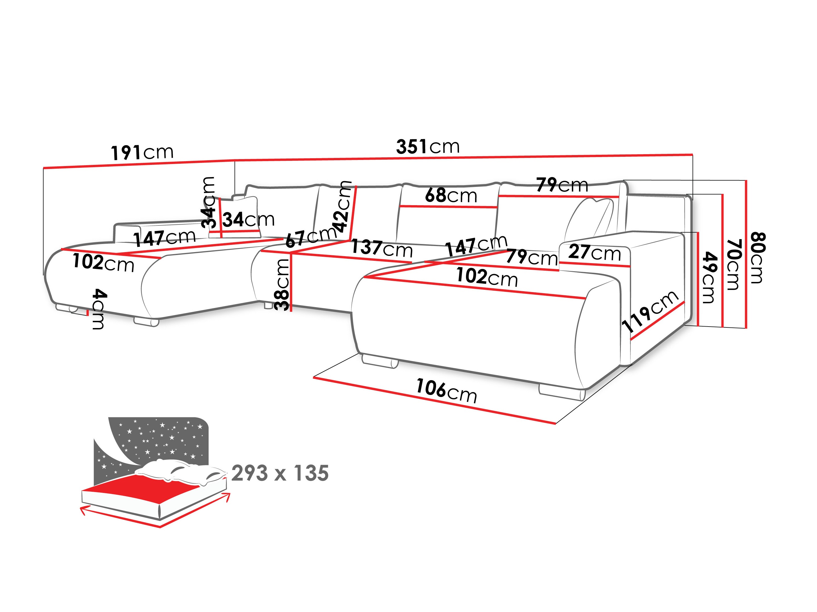 Hjørnesofa Comfivo 483 (Wave 15)