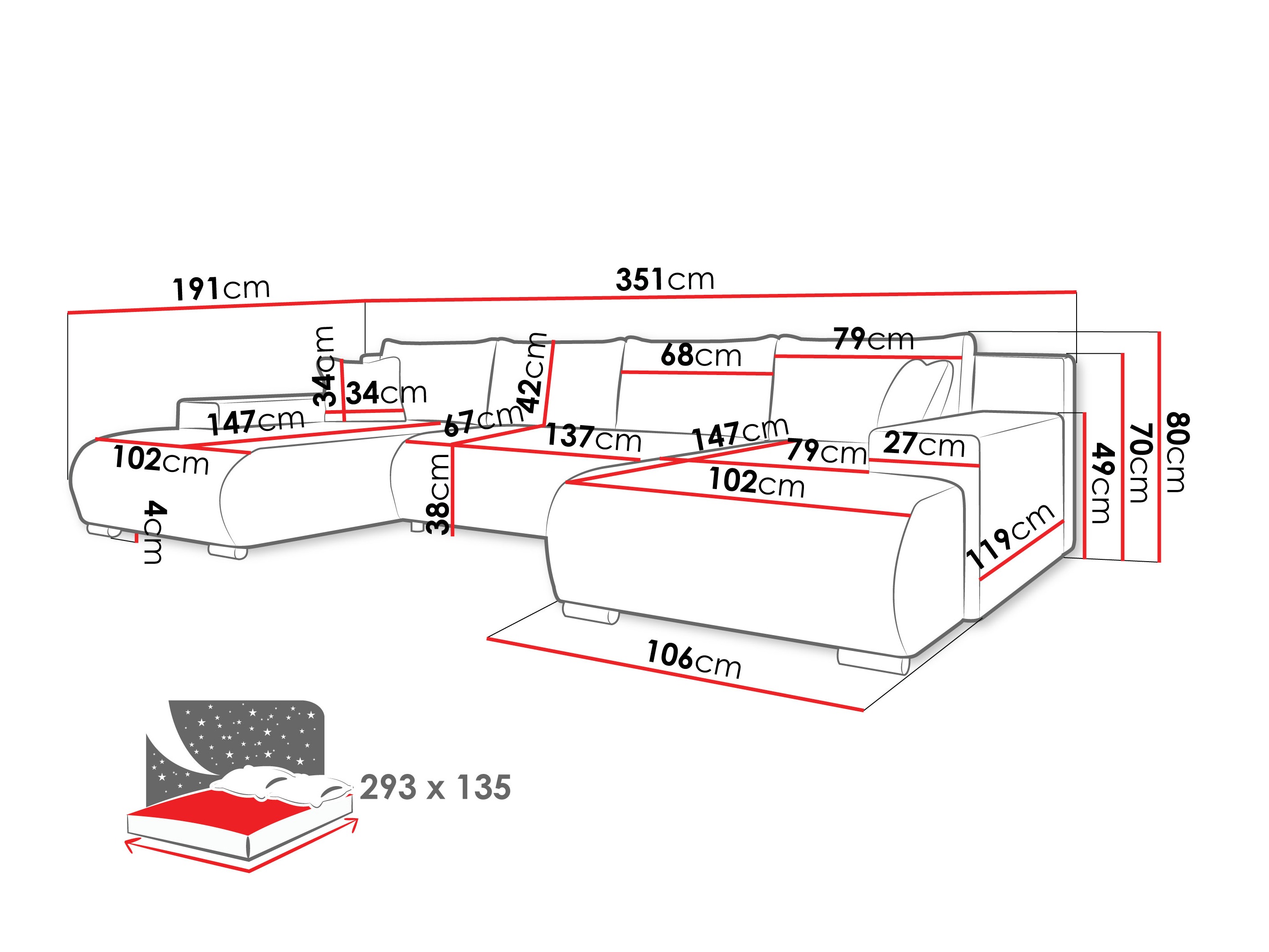 Hjørnesofa Comfivo Equus (Poso 100)