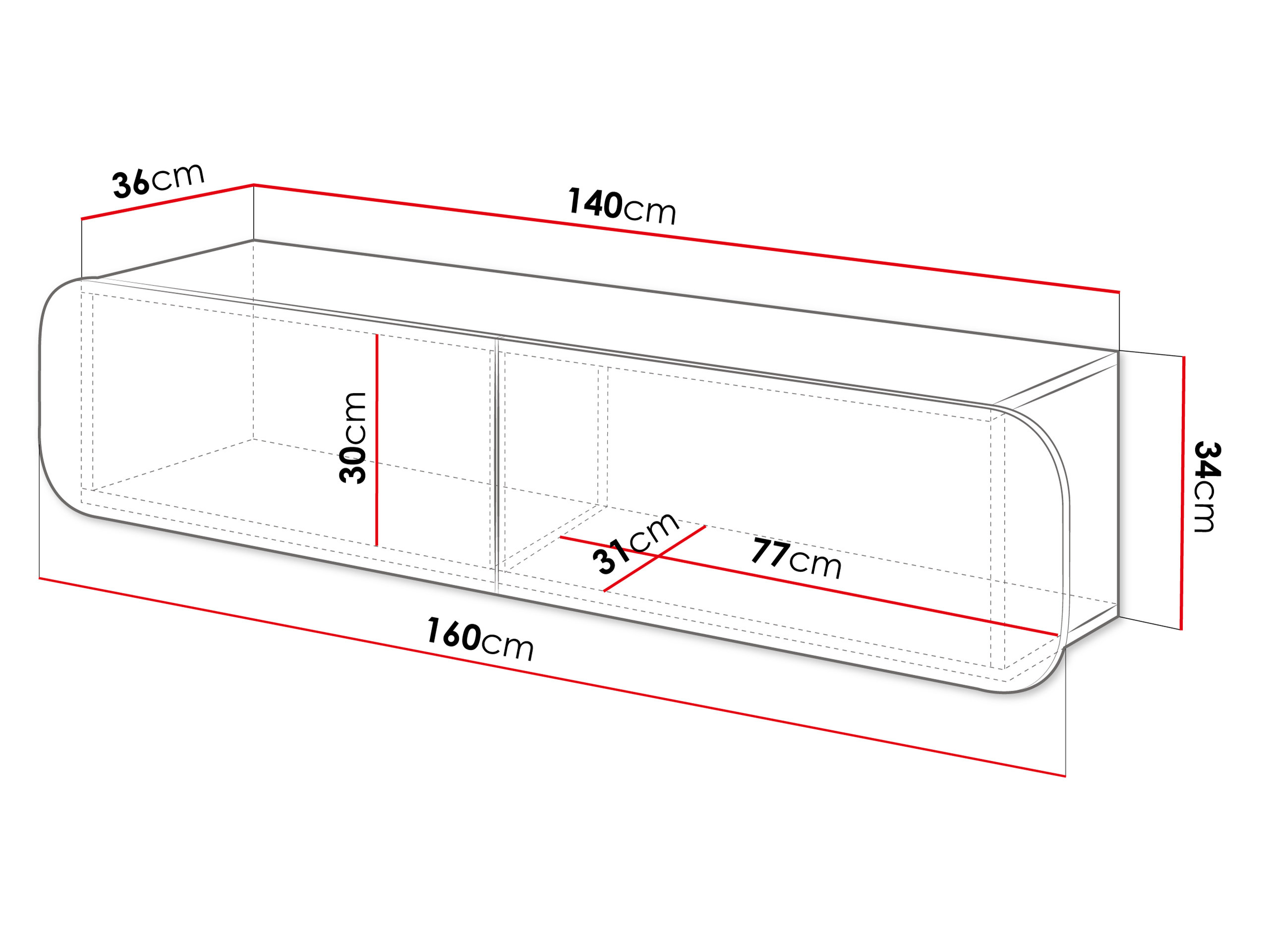 TV-bord Kingston 180