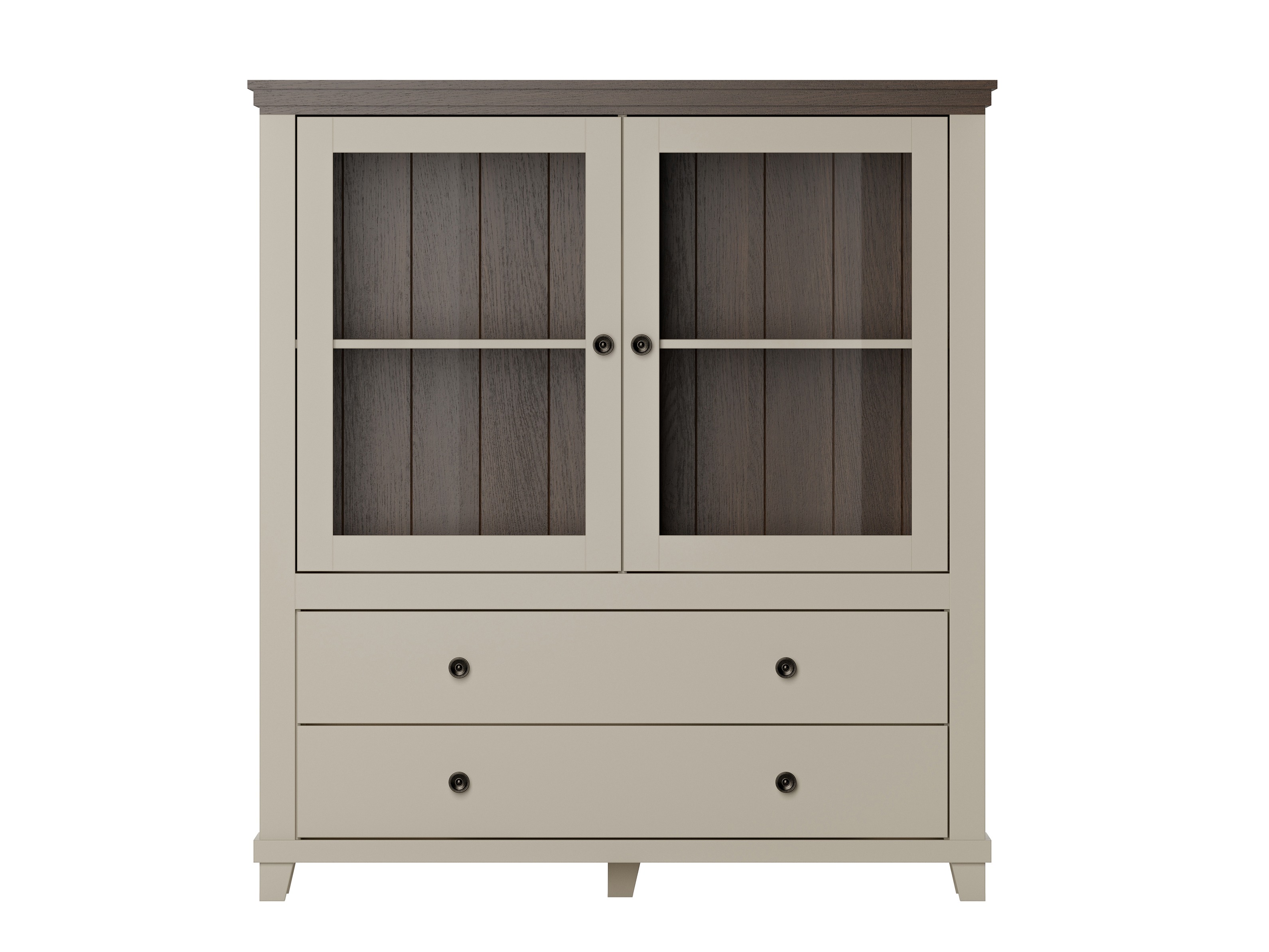 Kommode Tolnue 105 (Lys beige + Egetræ)