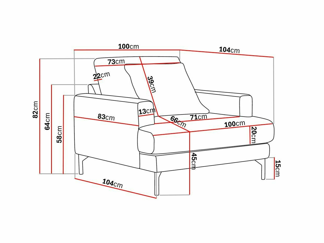 Lænestol Elisonu 102 (Silencio 72)