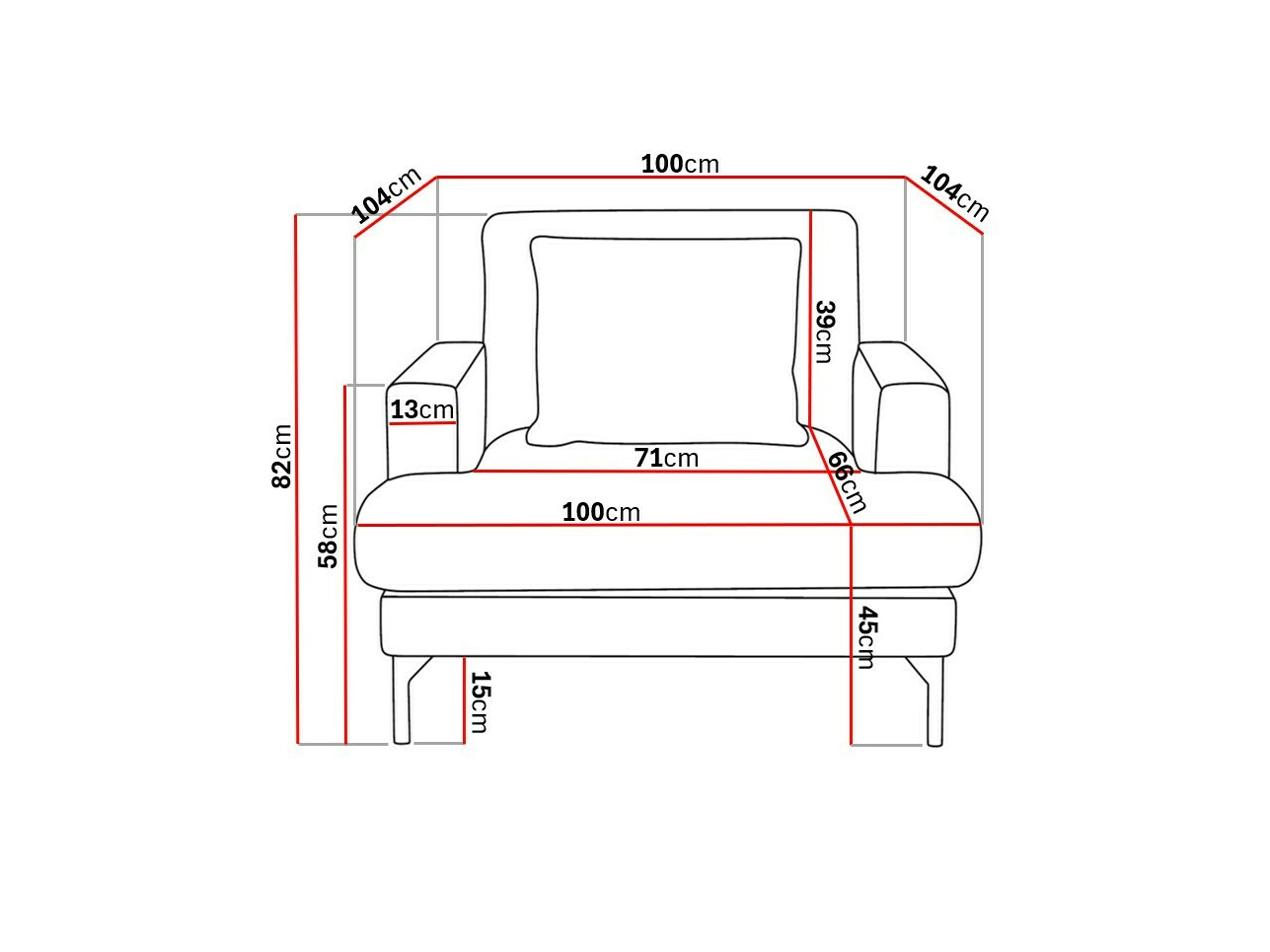 Lænestol Elisonu 102 (Silencio 72)