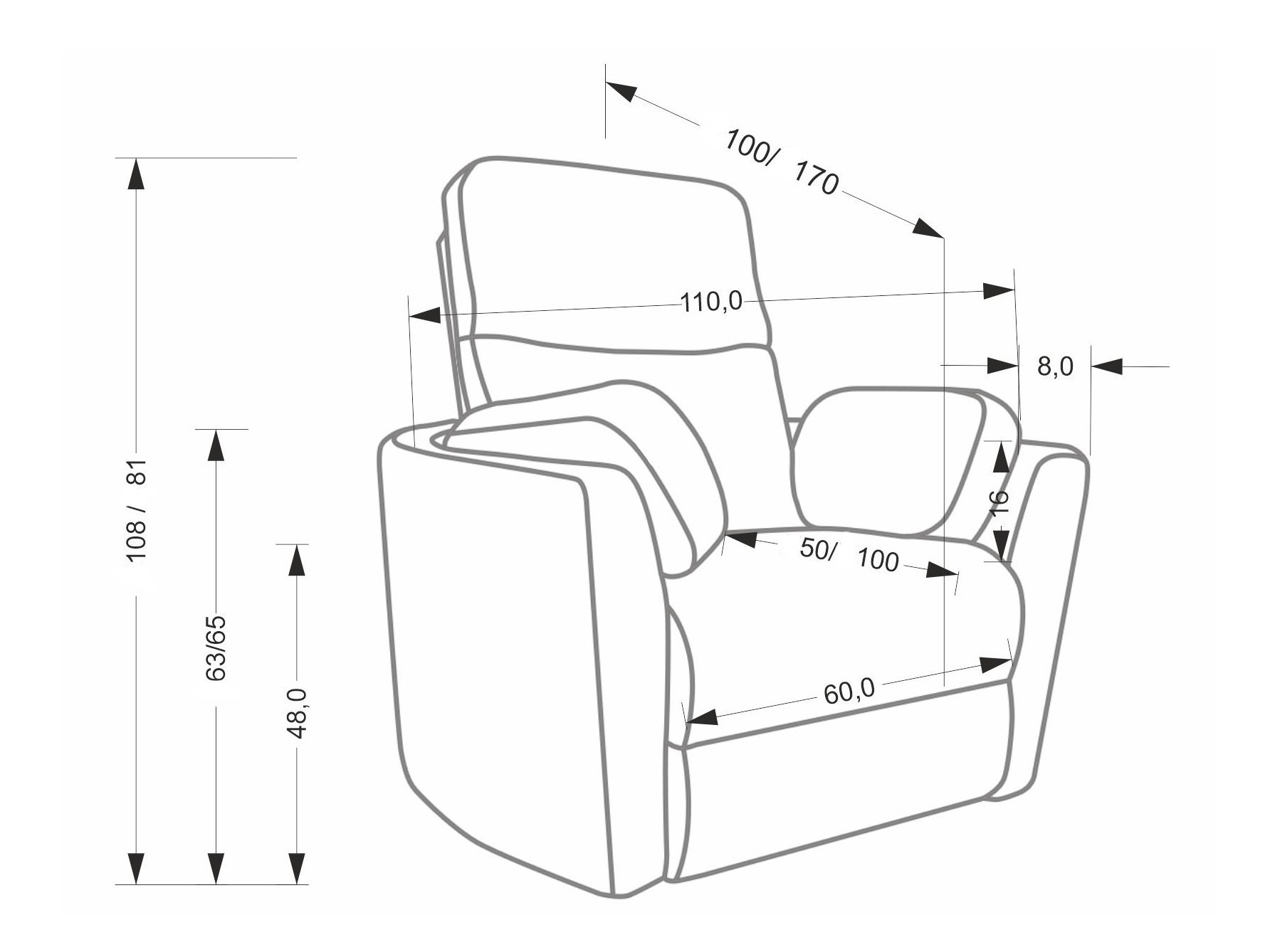 Hvilestol Houston 2079 (Lys mynte)