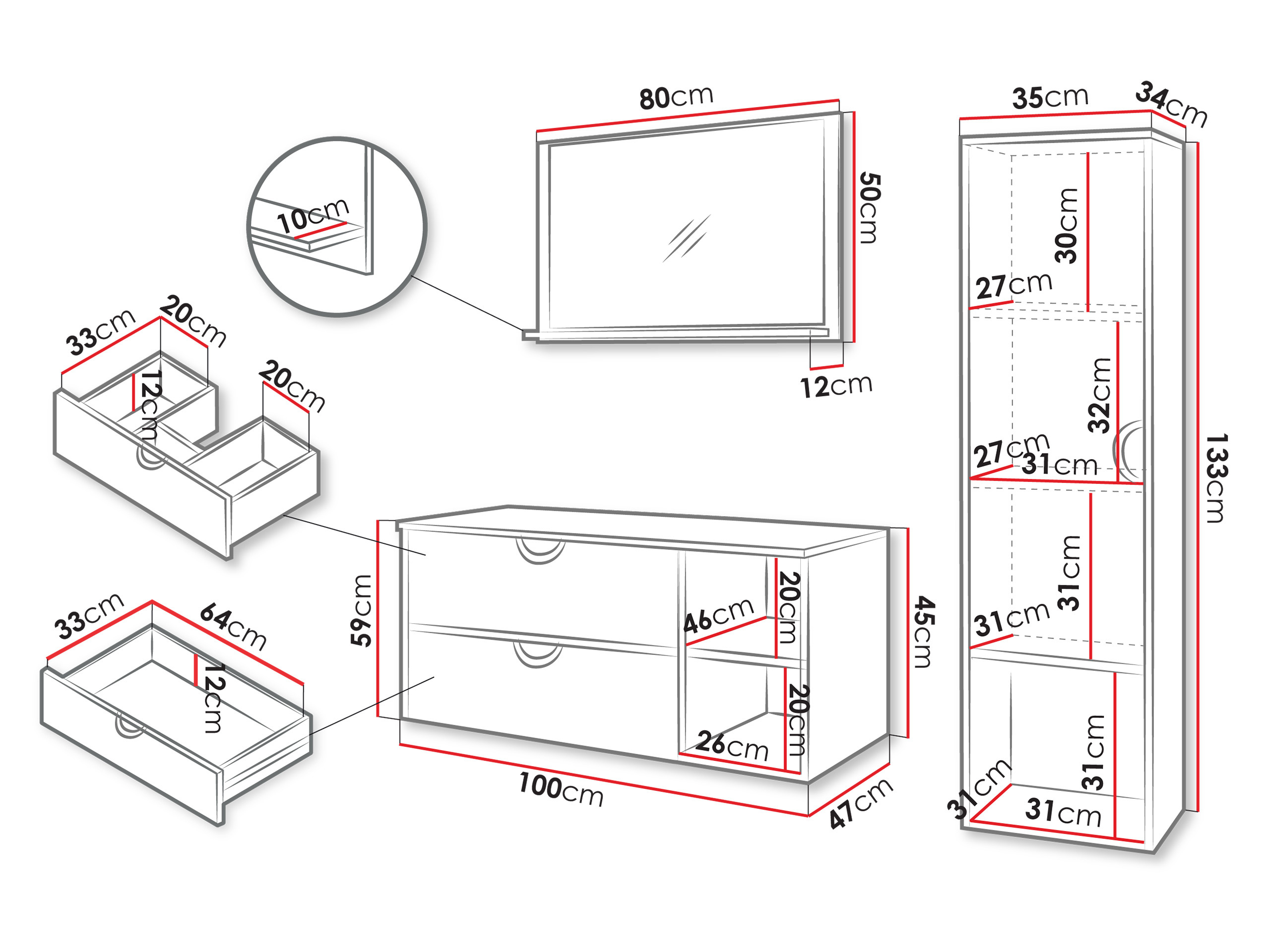 Badeværelsessæt Sodalis (Kashmir)