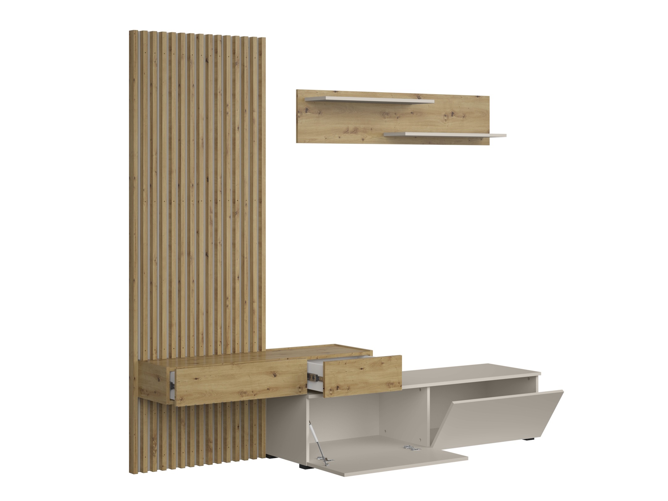 Stuemøbelsæt Houston 2086 (Artisan eg + Kashmir)