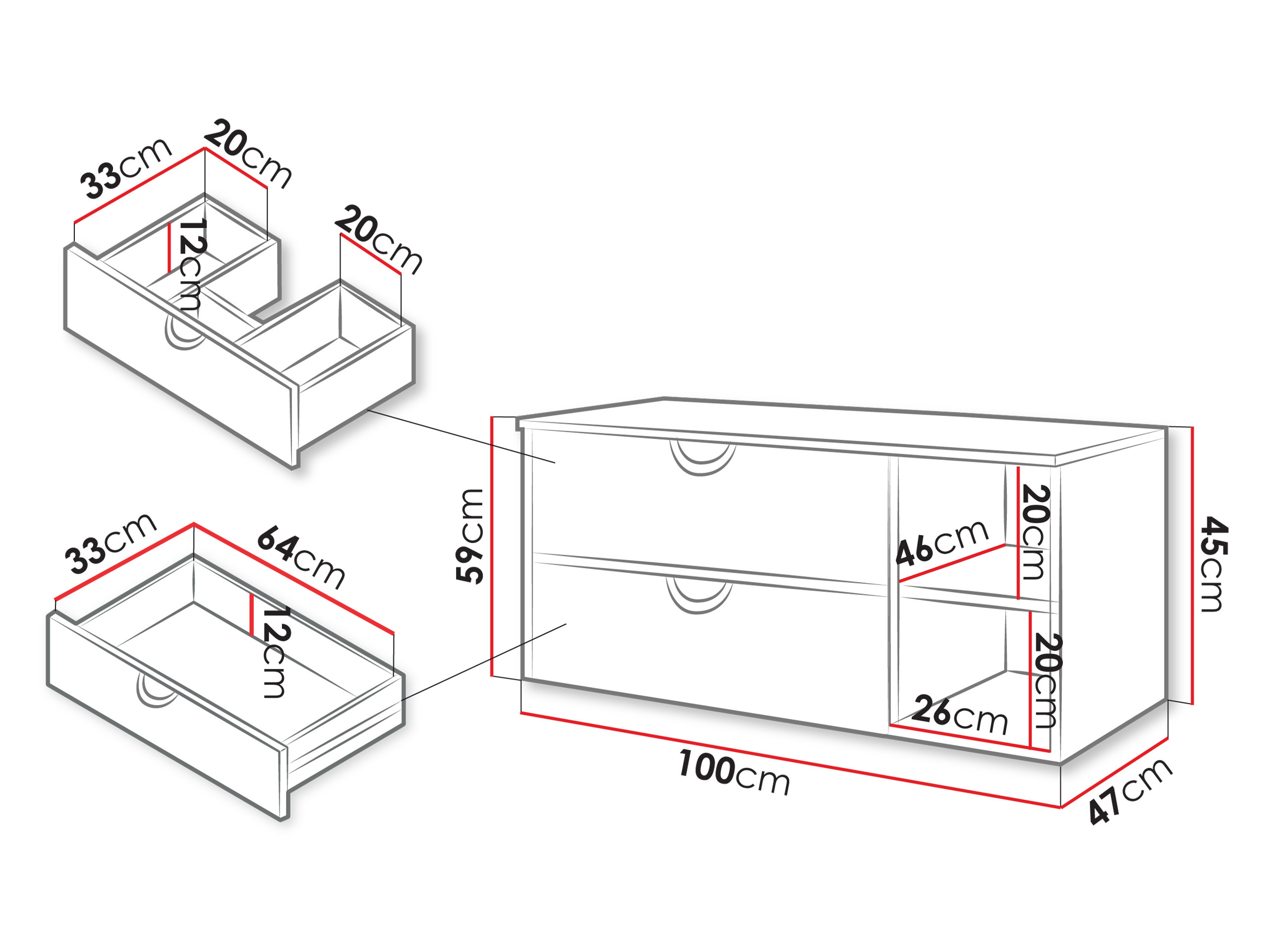 Vægbadeværelsesskab til håndvask Sodalis (Kashmir)