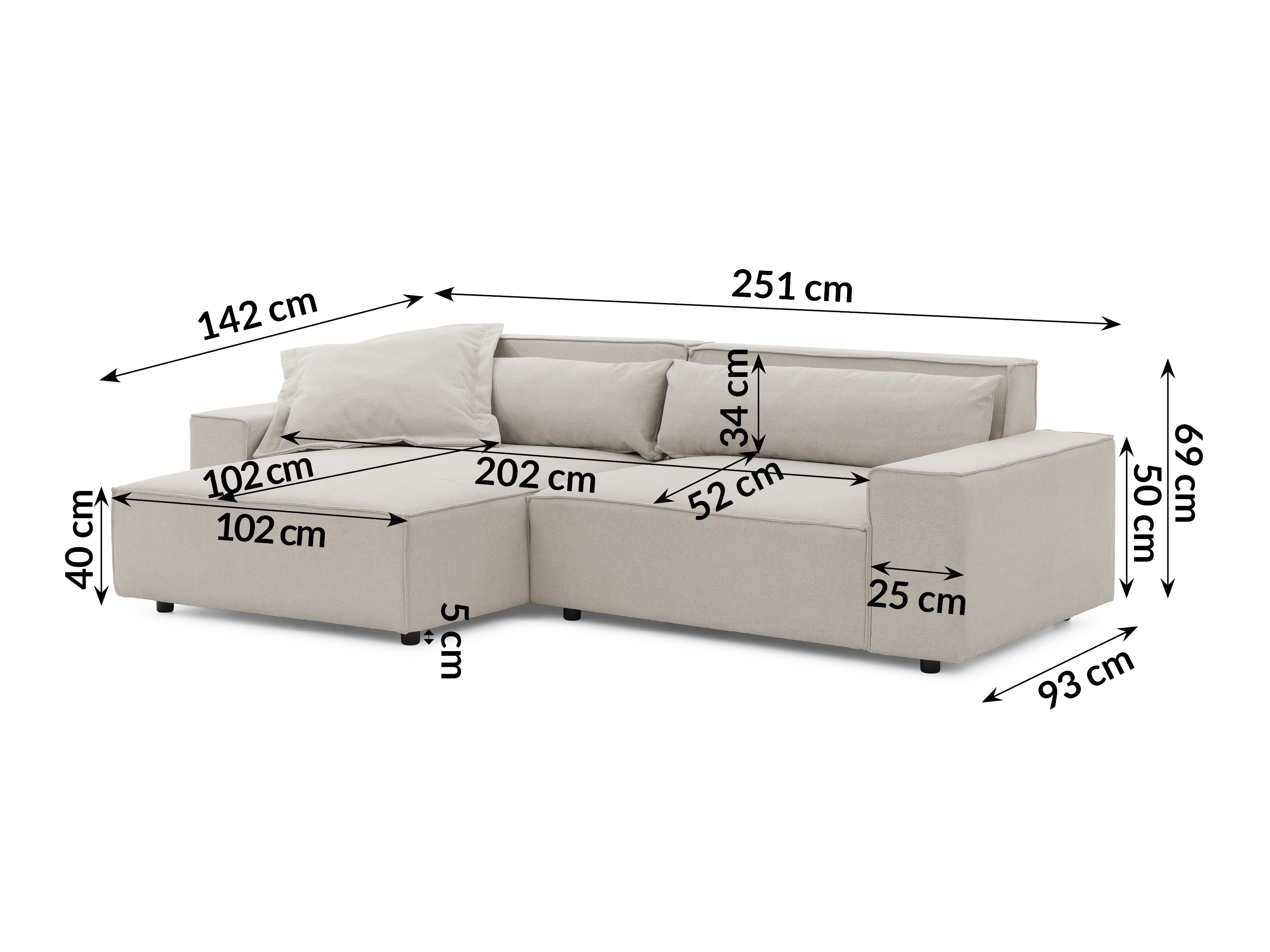Hjørnesofa Rocklin 113 (Barrel 03)