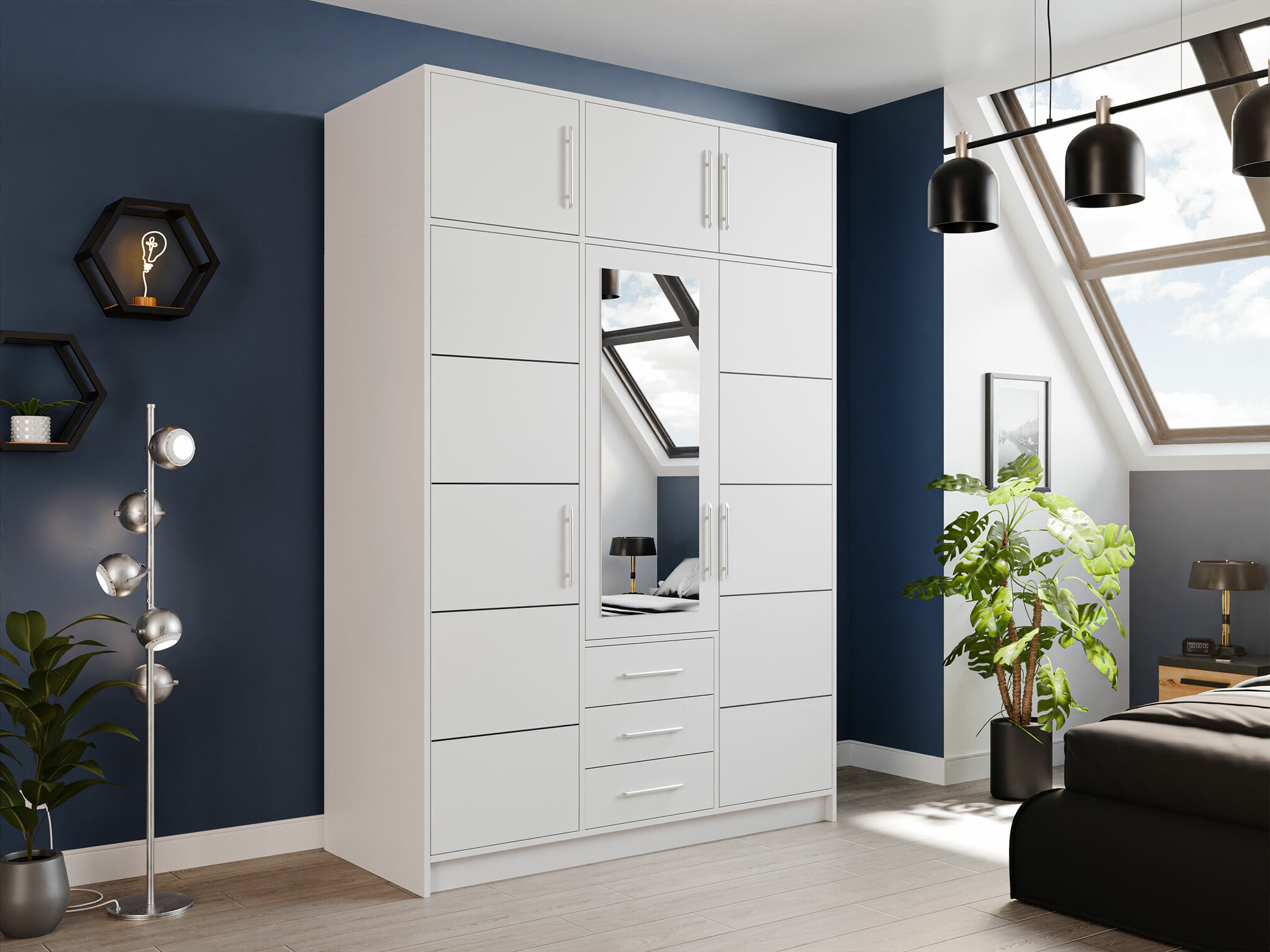 Garderobeskab Dortivu 153 (Hvid)