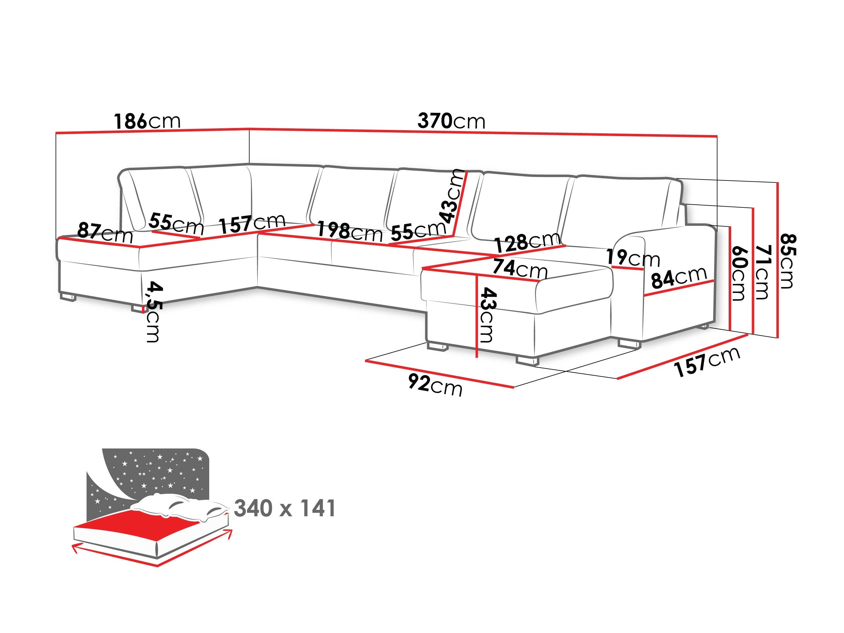 Hjørnesofa Comfivo 262 (Maya 03)