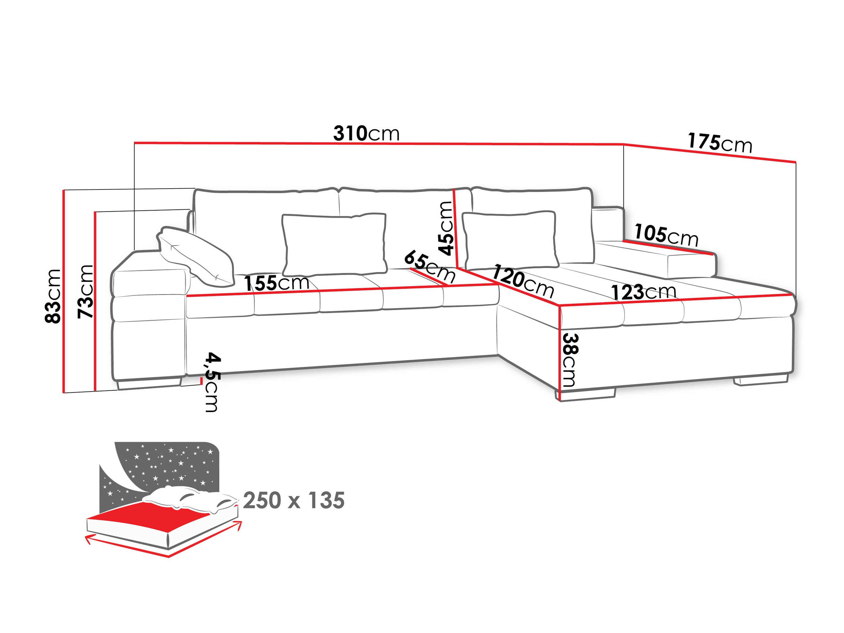 Hjørnesofa Comfivo 169 (Maya 05)