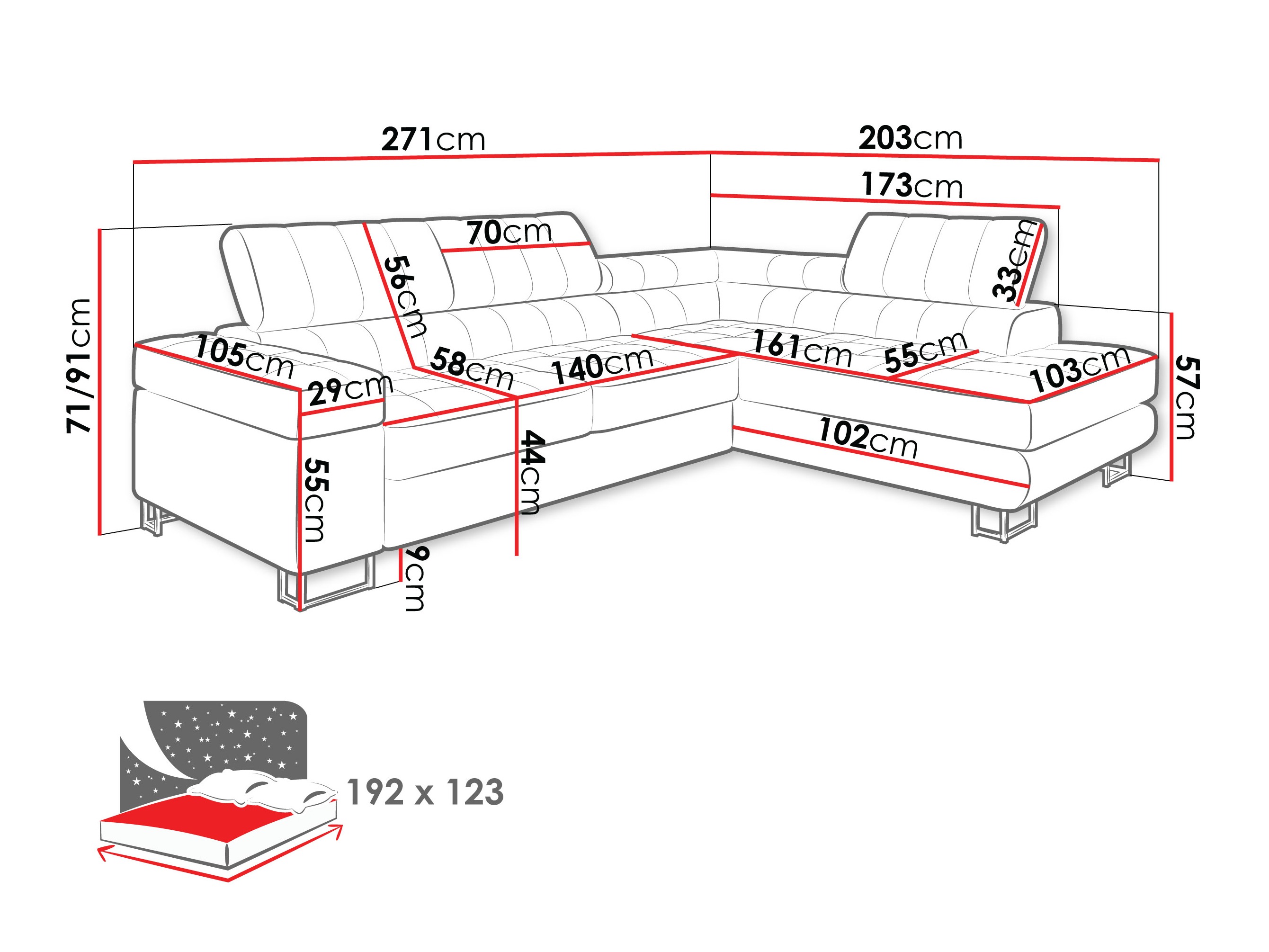Hjørnesofa Comfivo 247 (Corbett 08)