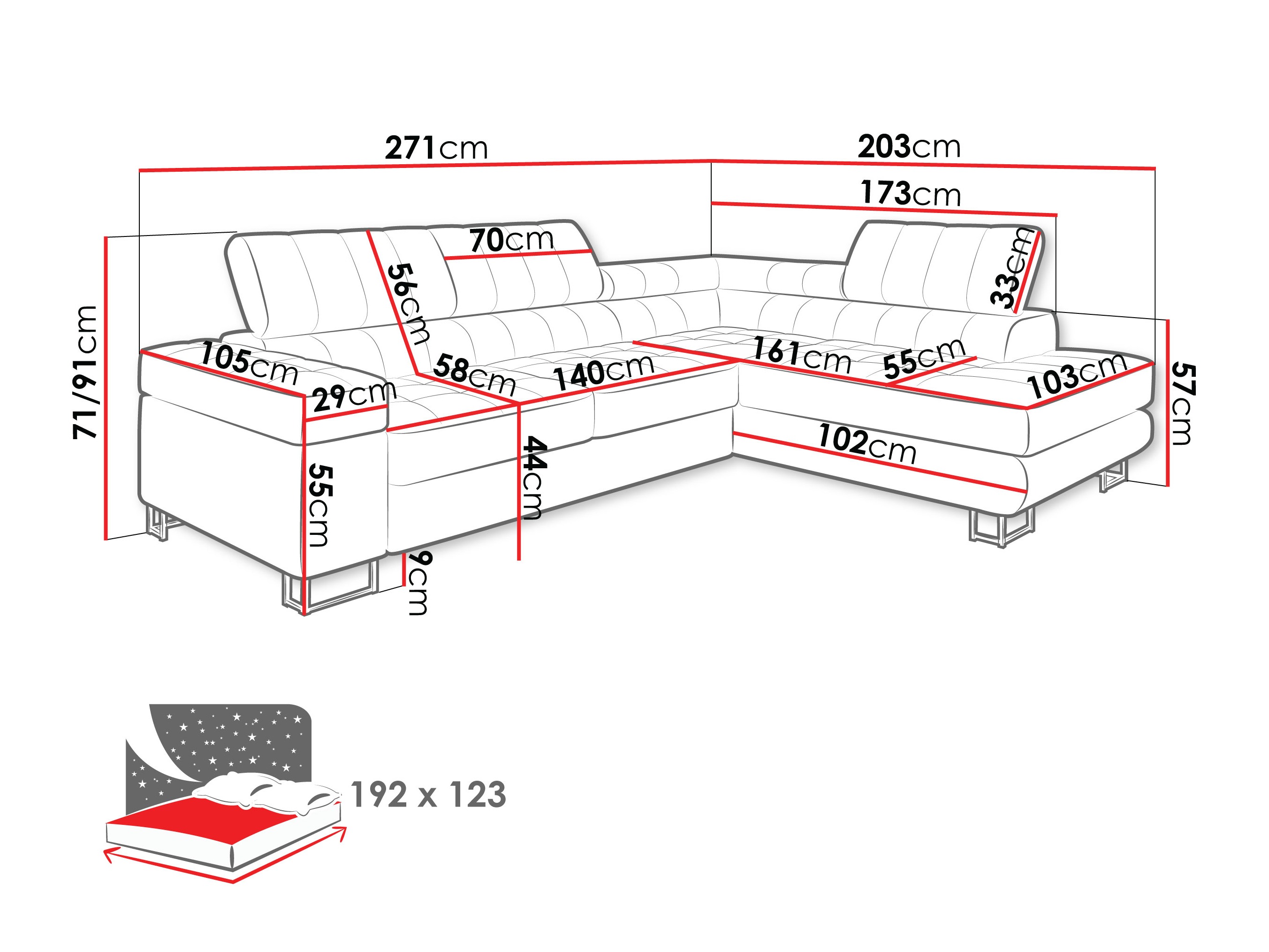Hjørnesofa Comfivo 247 (Corbett 08)